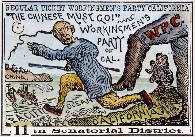 A broadside for the Workingmen's Party of California stokes prejudice against Chinese Americans in the 1870s.