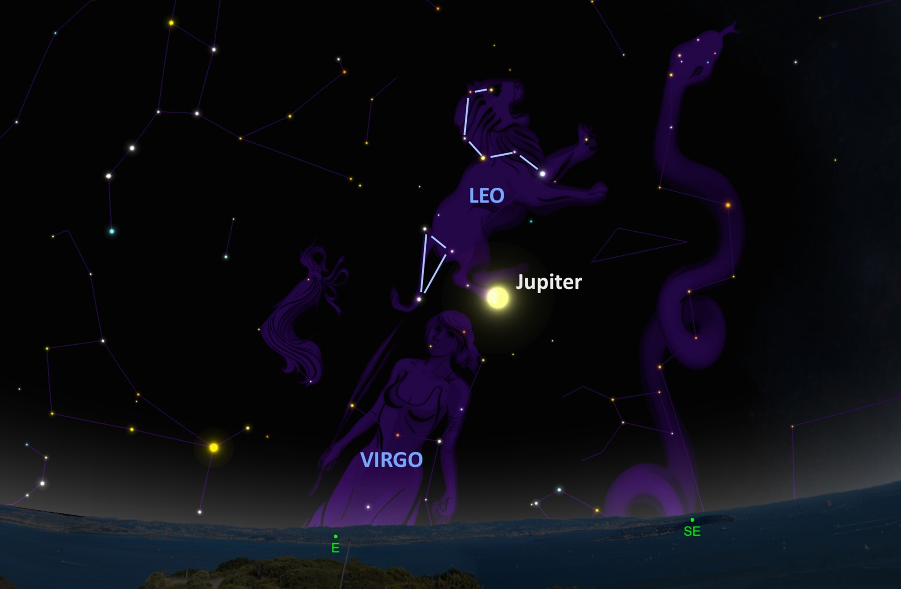 Jupiter offers the biggest and brightest views in our skies