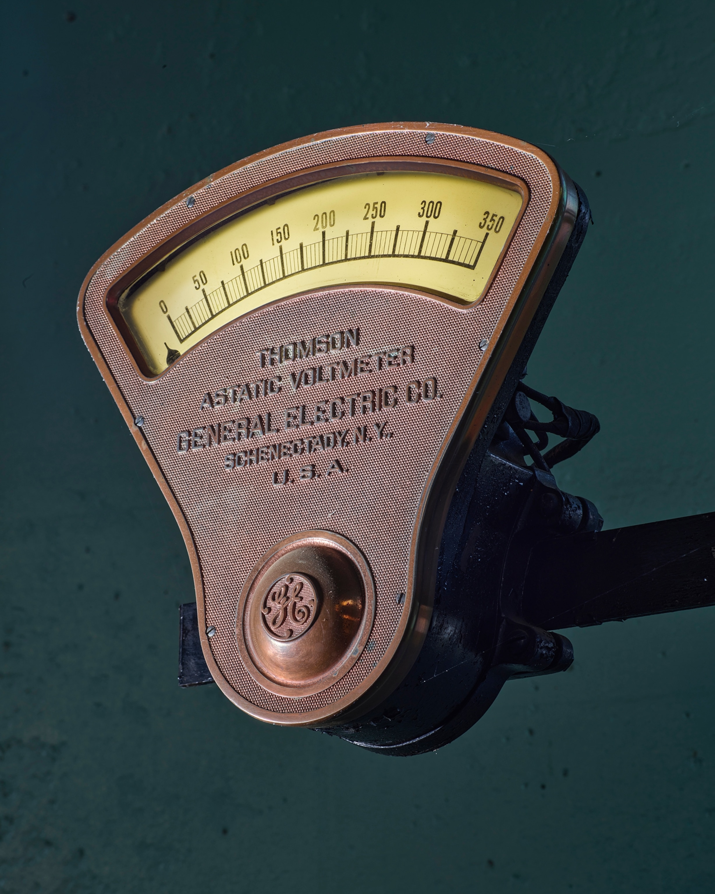 Original DC voltmeter ca. 1915, Lock E12, Erie Canal, New York.