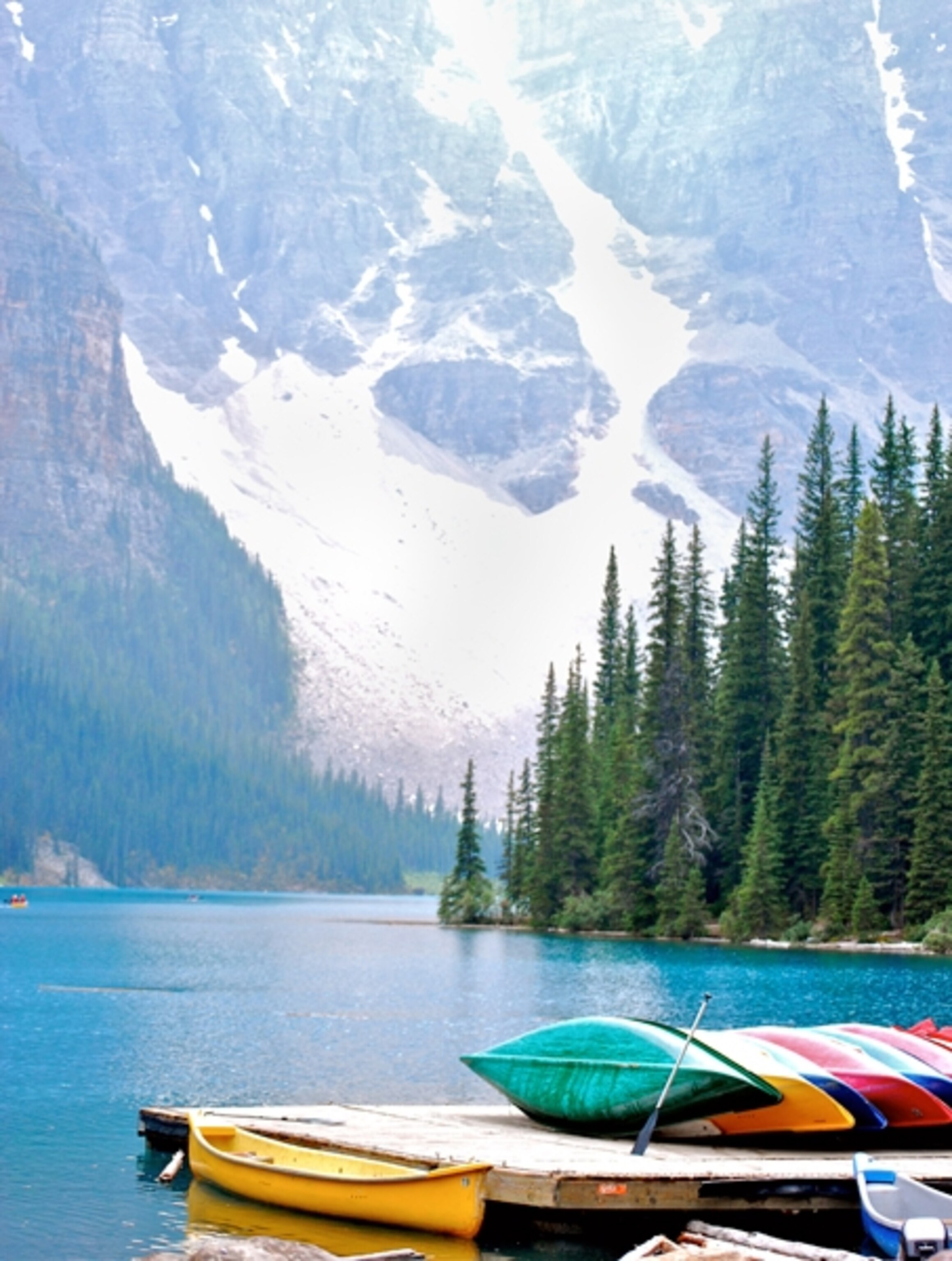 Lake Moraine, Alberta, Canada during the summer