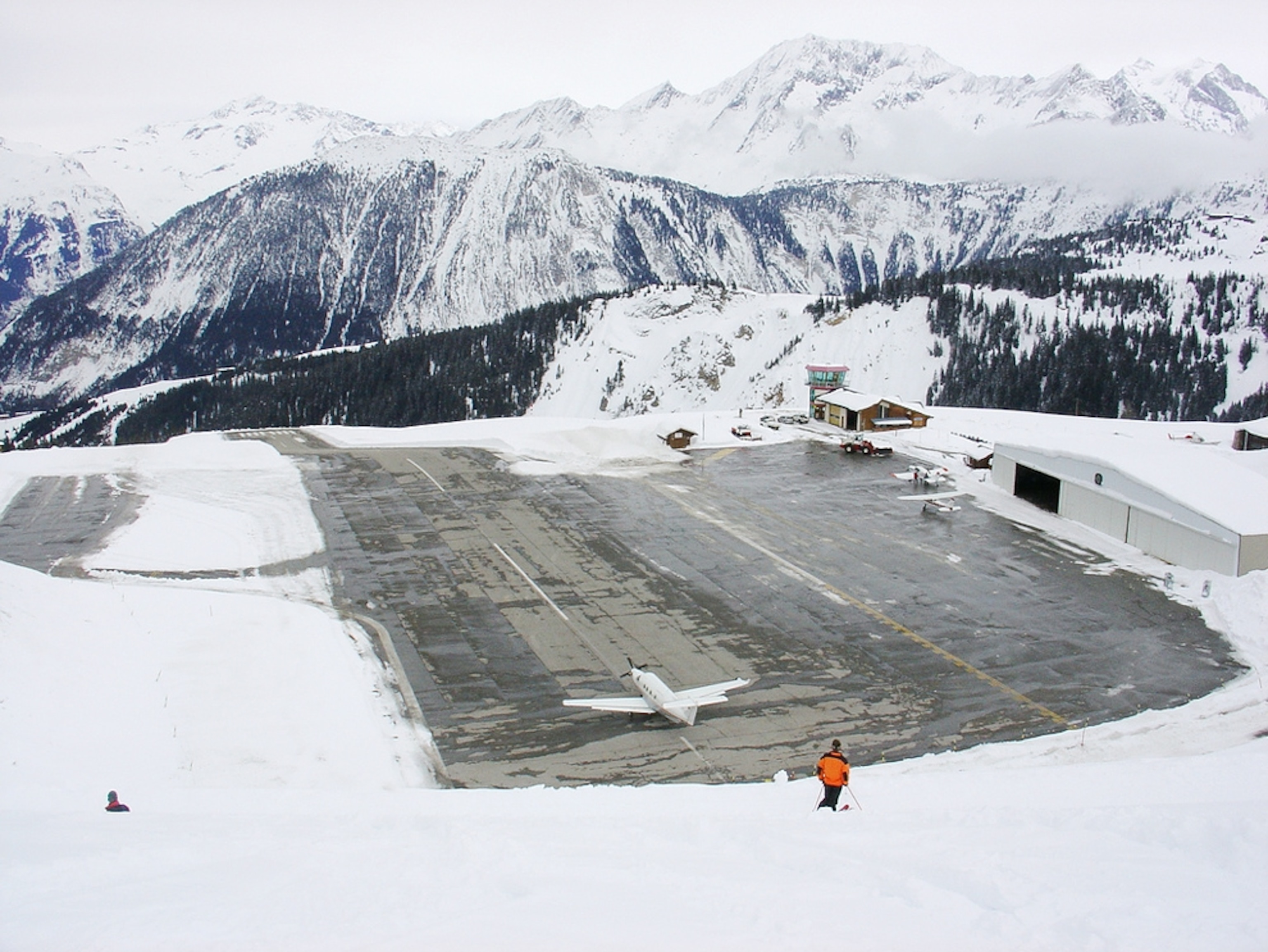 Courchevel Airport picture: The airport is surrounded by the French Alps -- for a gallery on the world's most extreme airports
