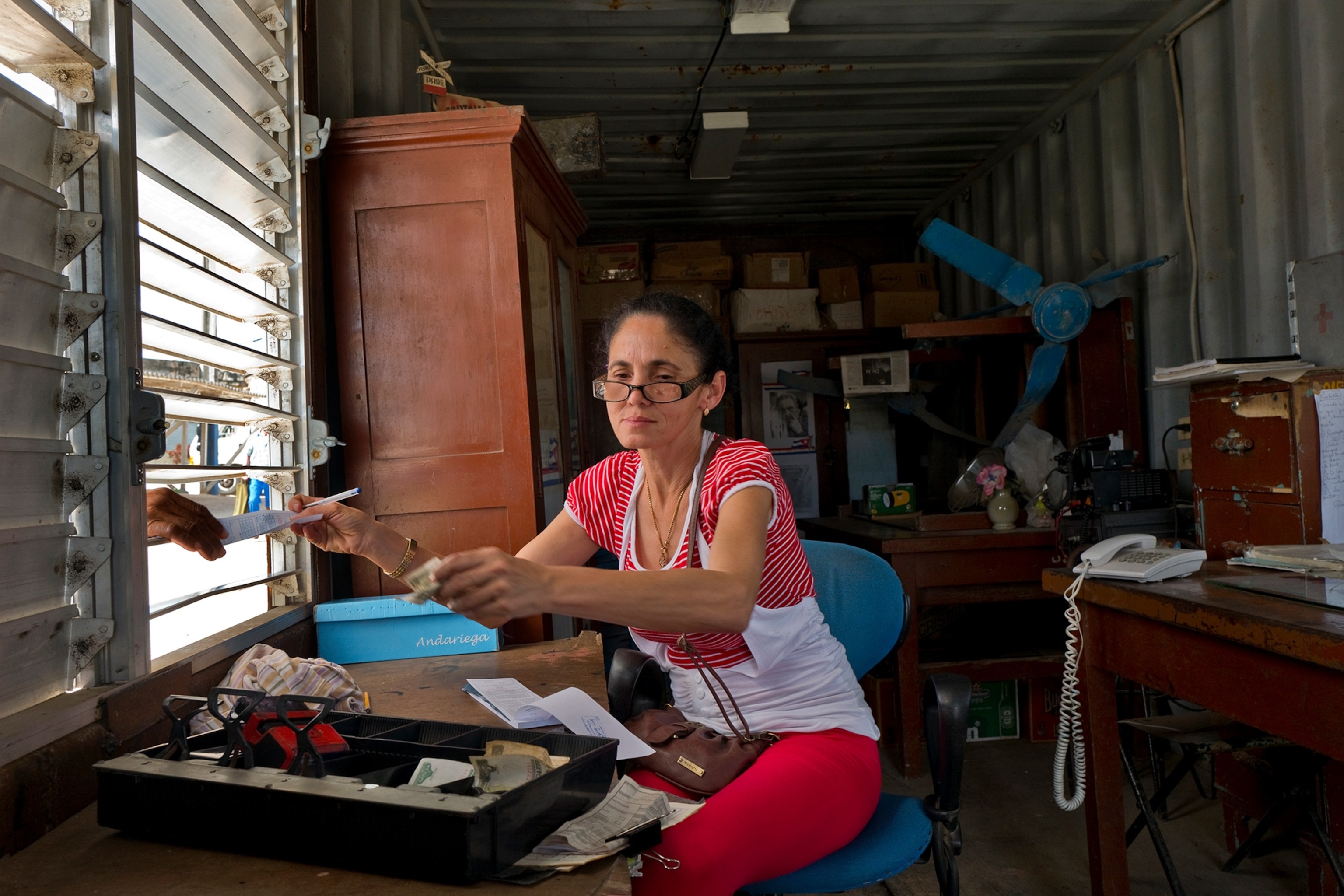 passengers on a train in Cuba