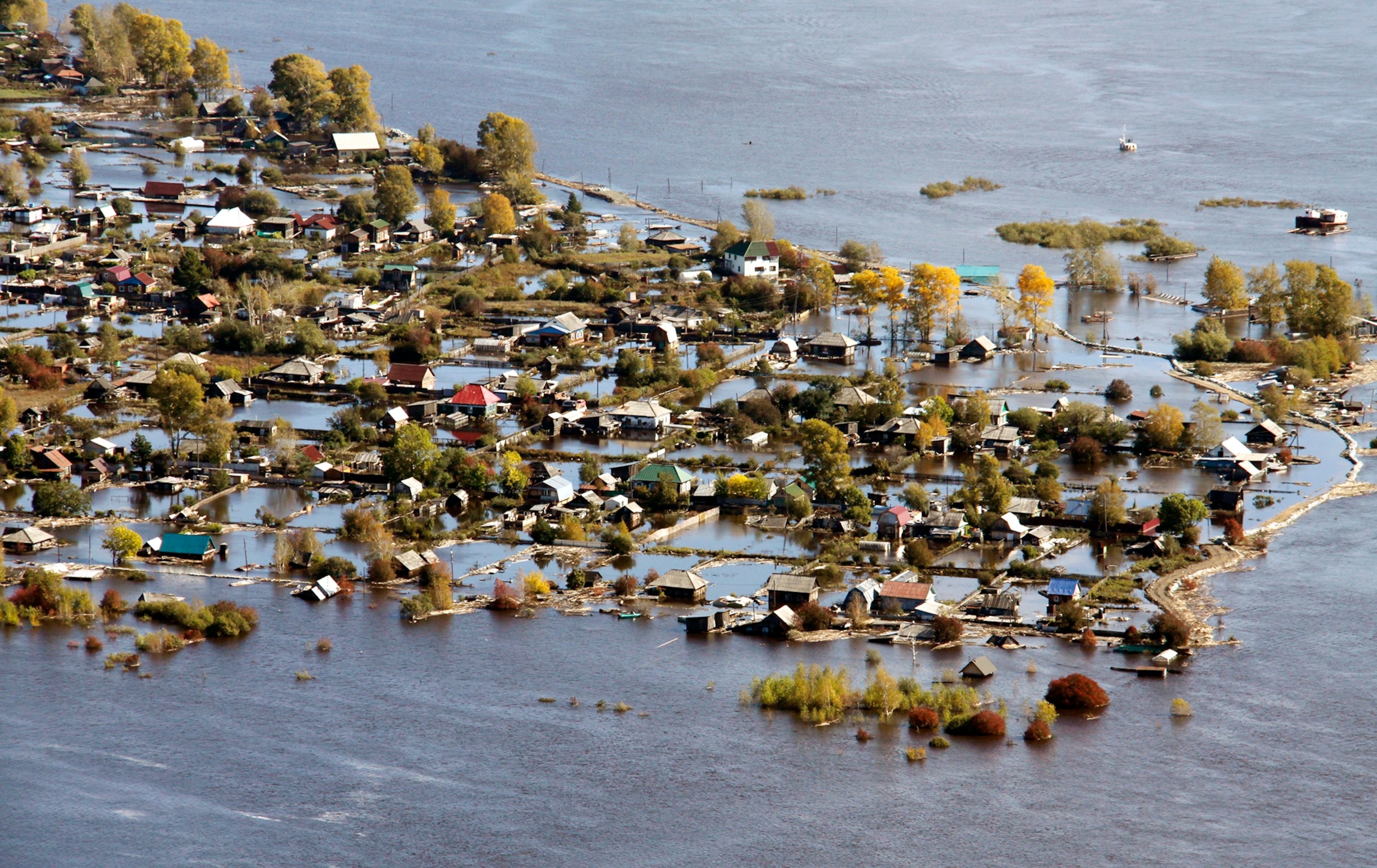 a wildfire in California.