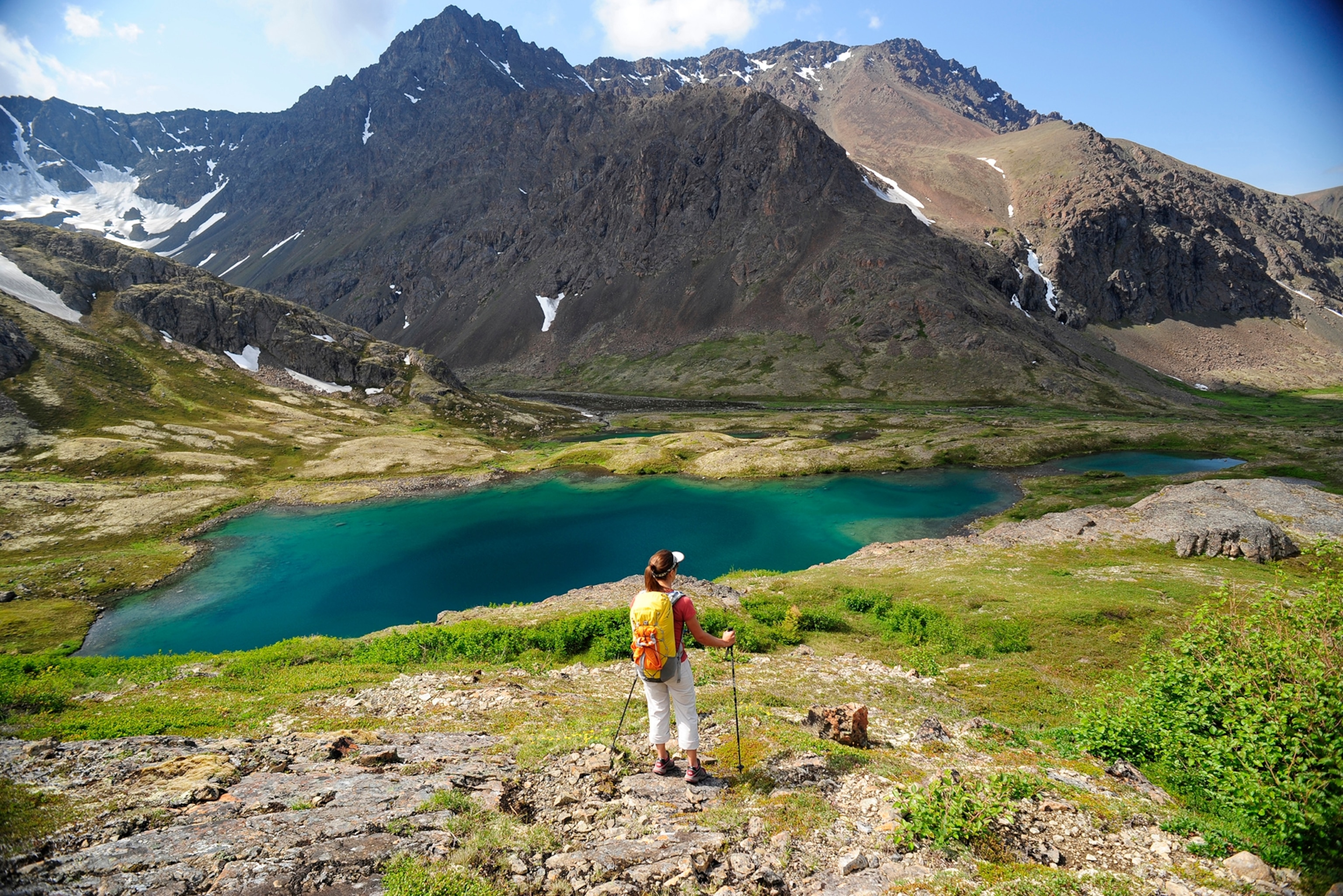 a hiker in Anchorage, Alaska