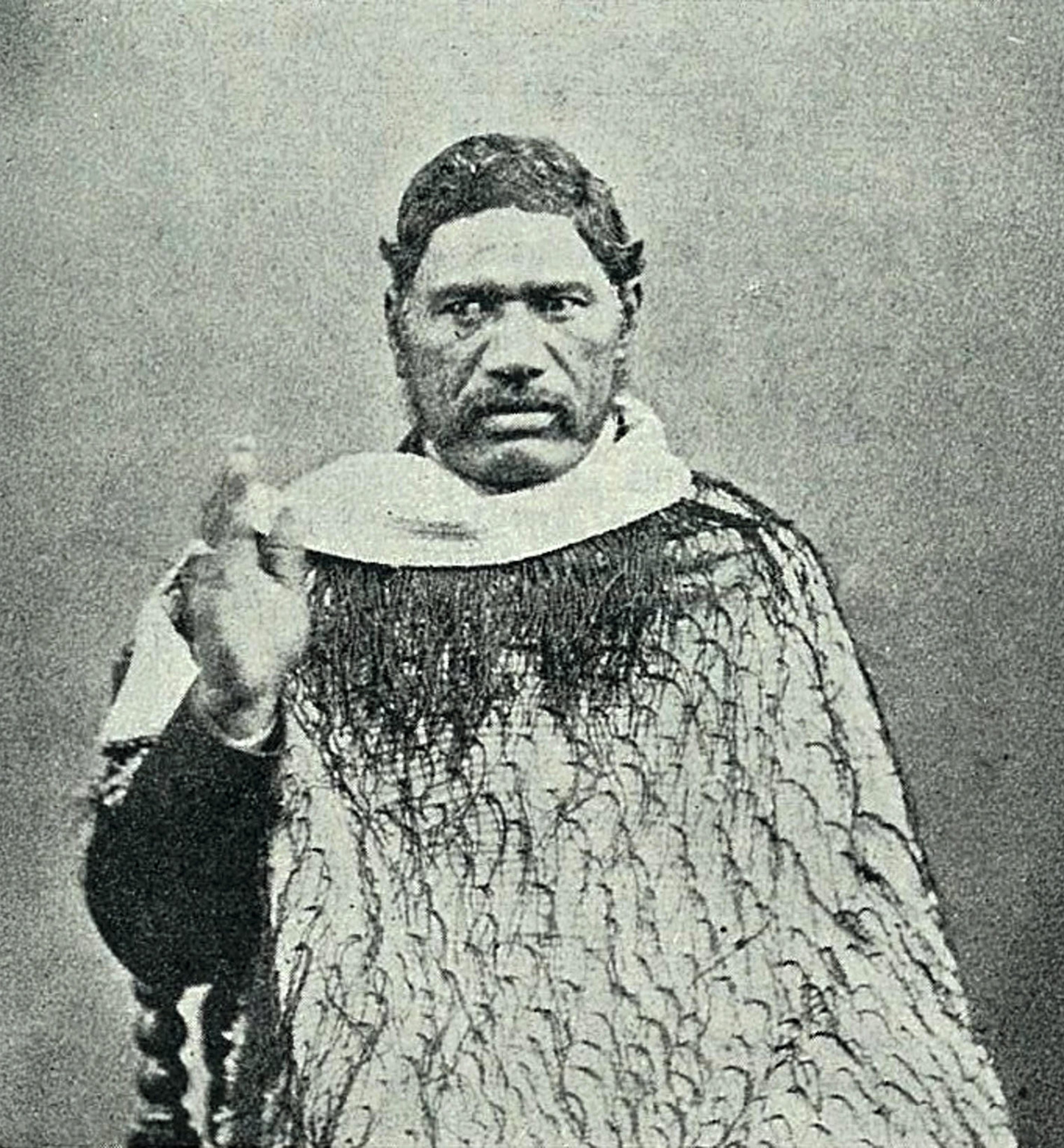 Te Ua Haumēne in a photo from circa 1866.