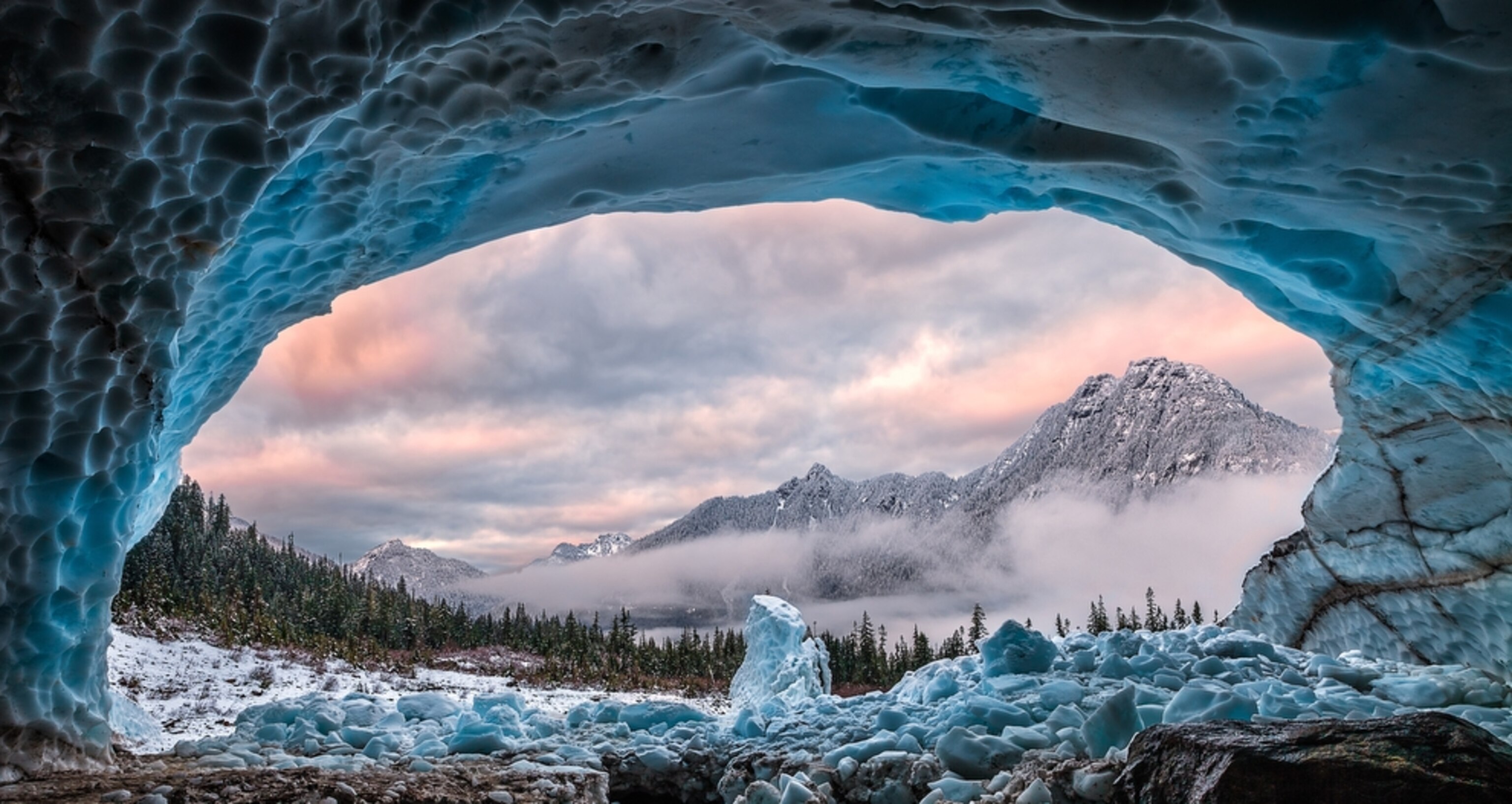 ice cave near Granite Falls, Washington