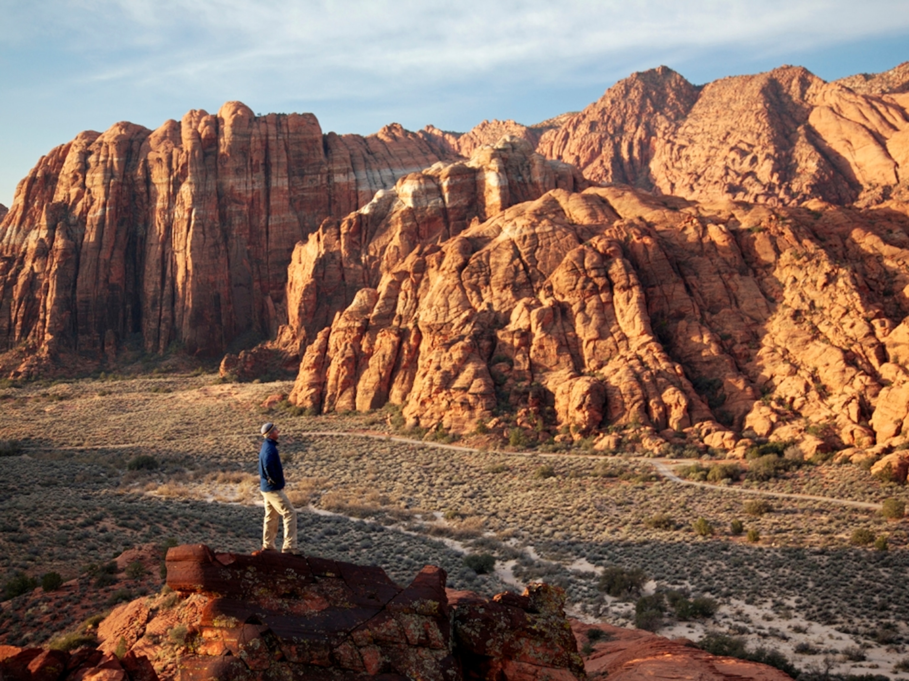 Hiker in canyon