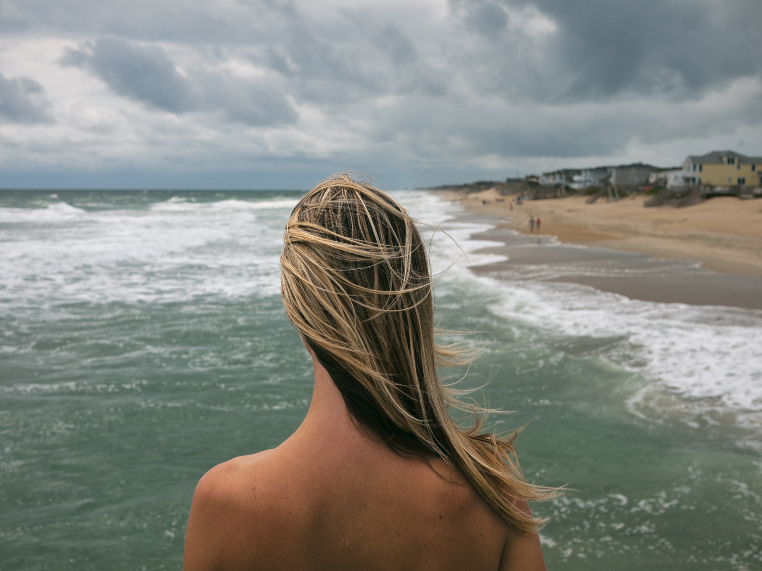 a woman enjoying ocean views