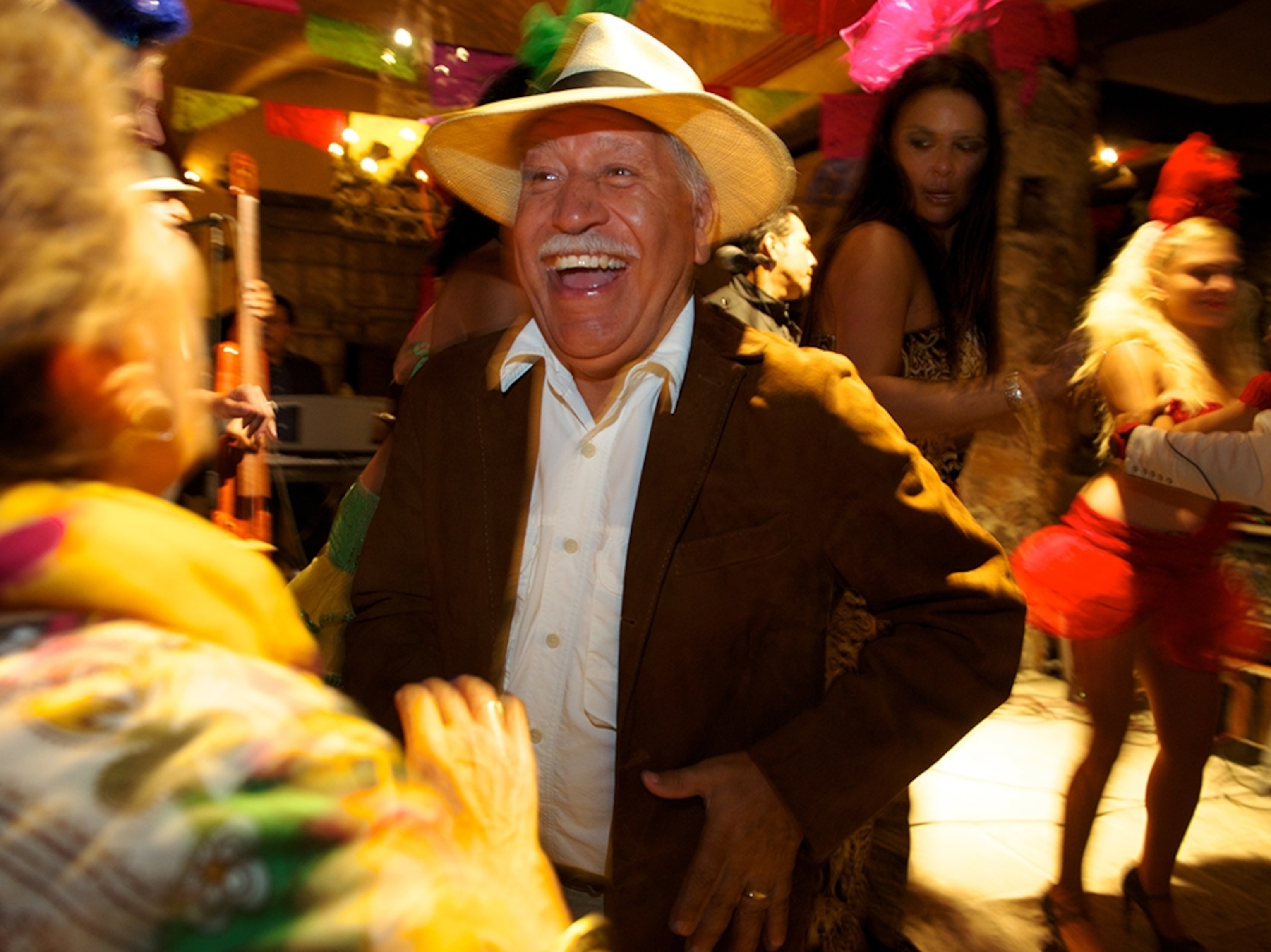 a man enjoying a rodeo