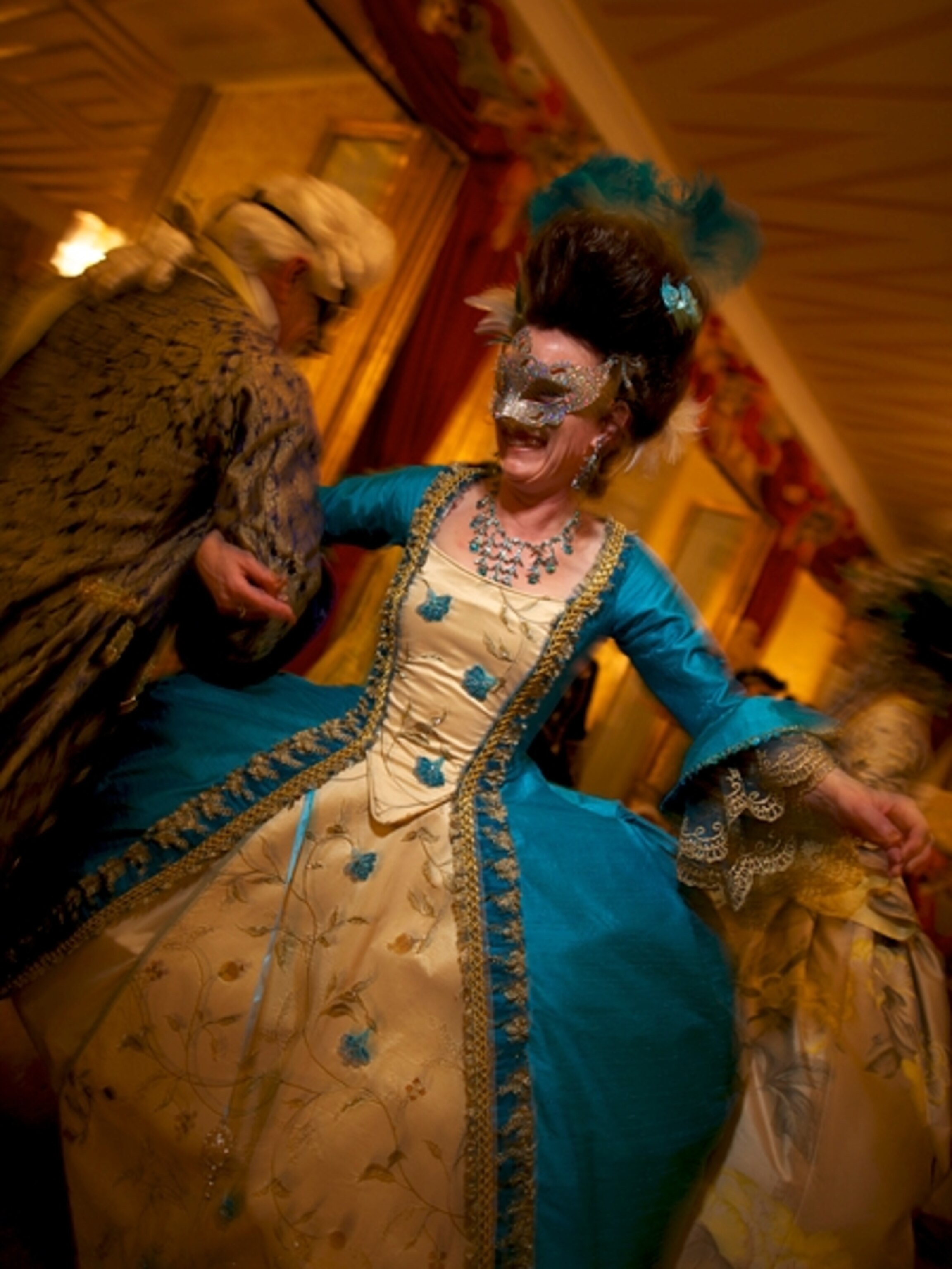 Woman dancing at ball