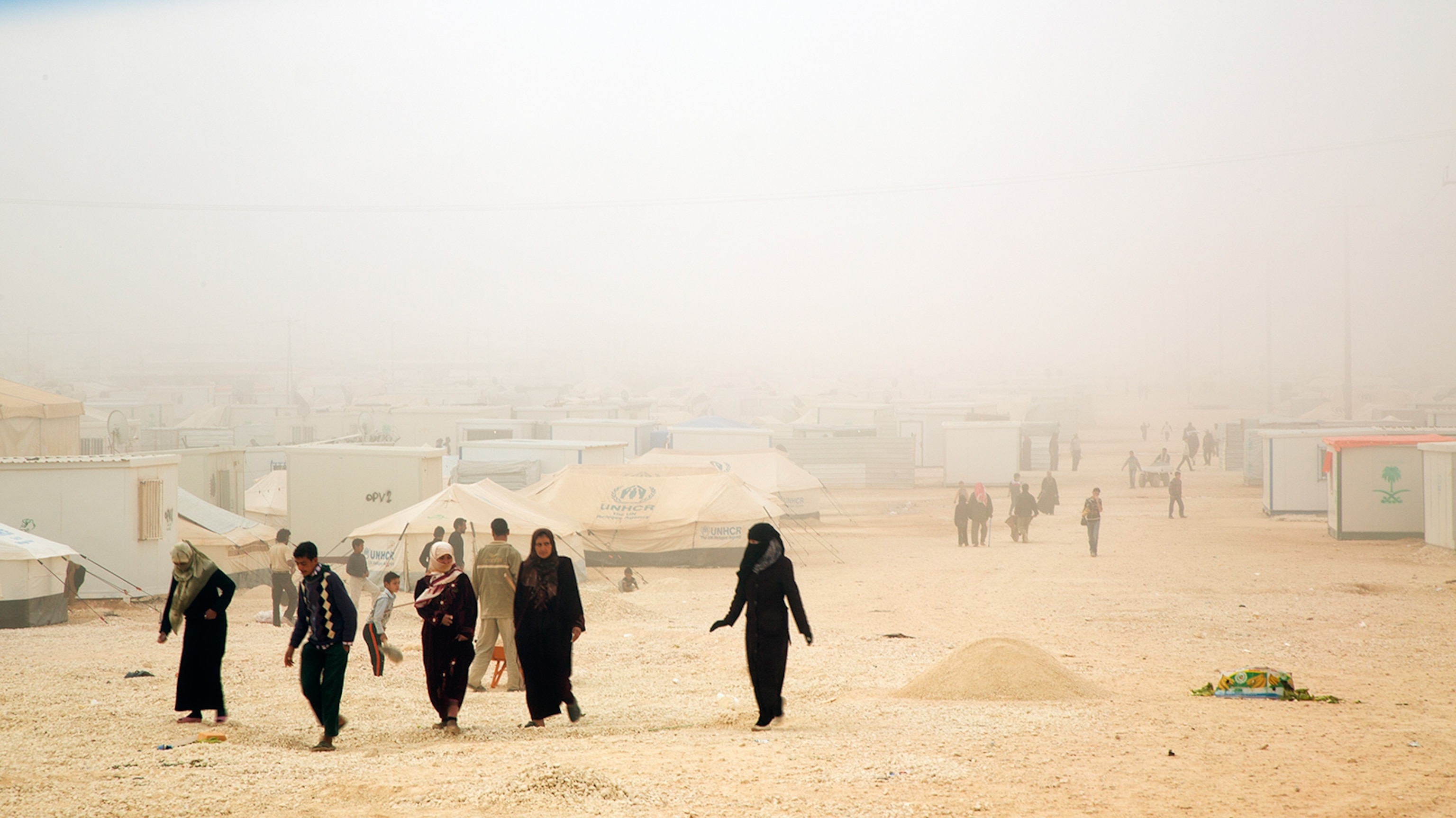 refugees in their camp in Dohuk, Iraq.