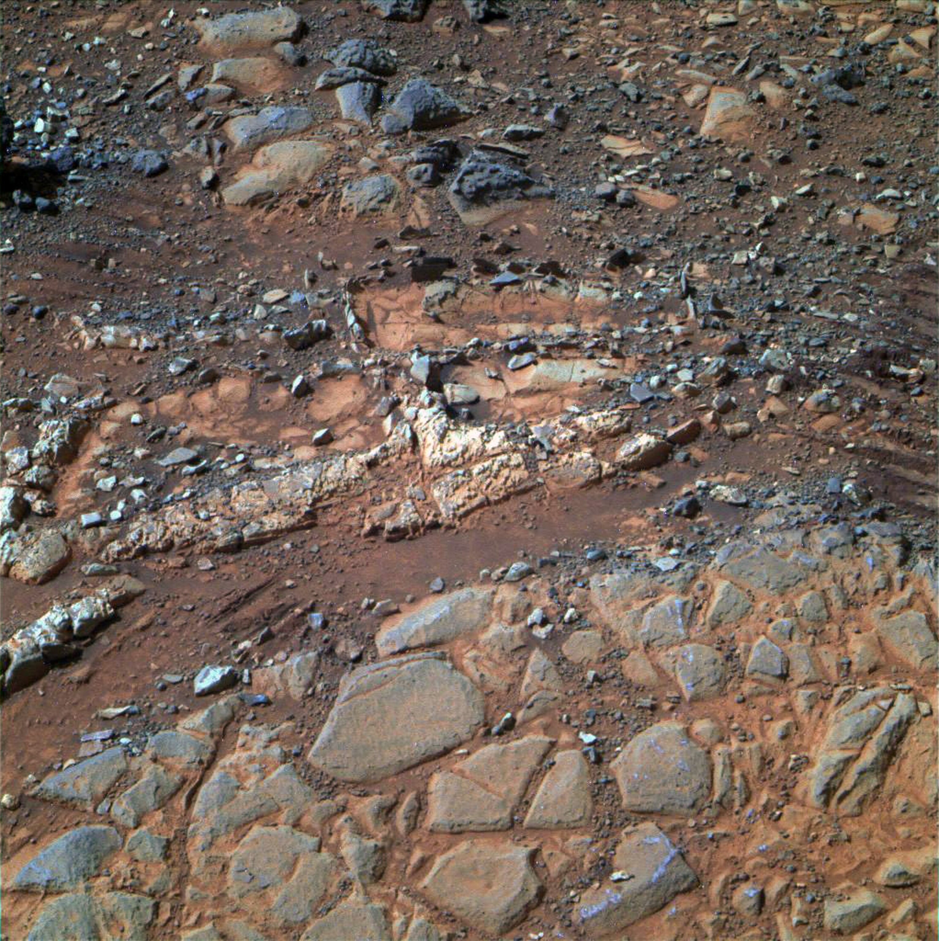 Rocks on Mars examined by the Opportunity rover