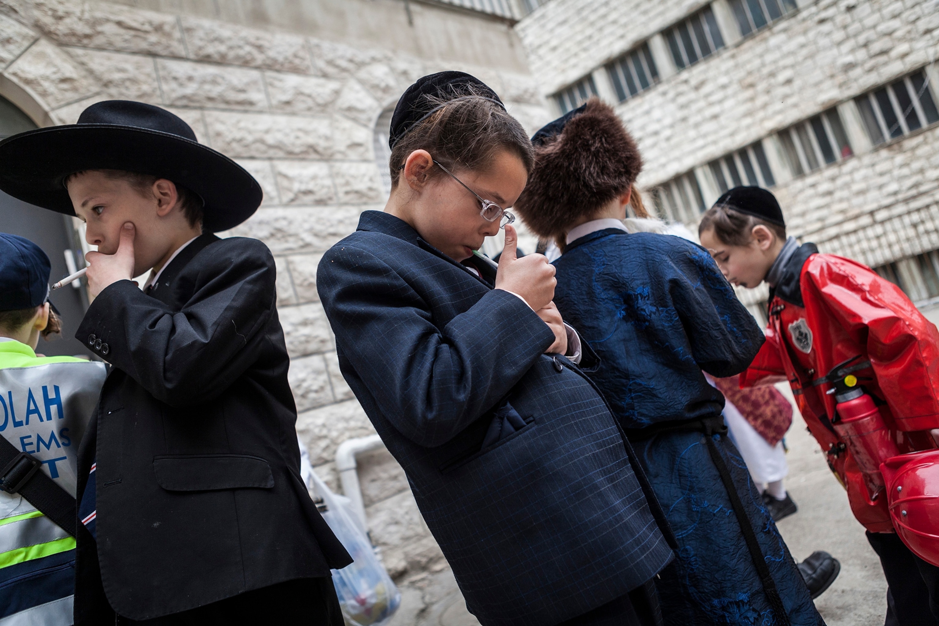 young boys smoking cigarettes