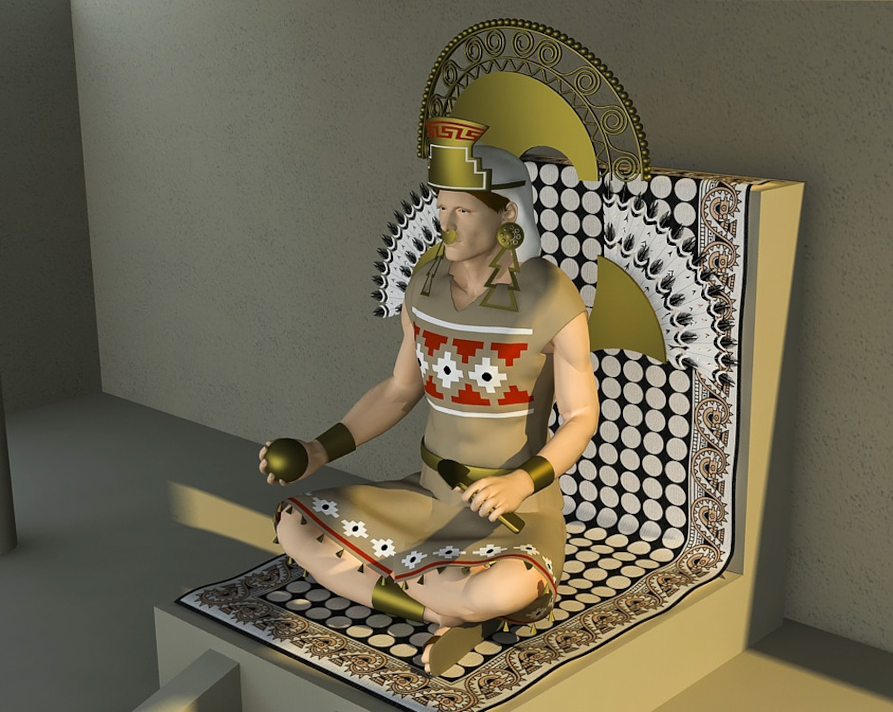 Reproduction of an ancient Lambayeque ruler