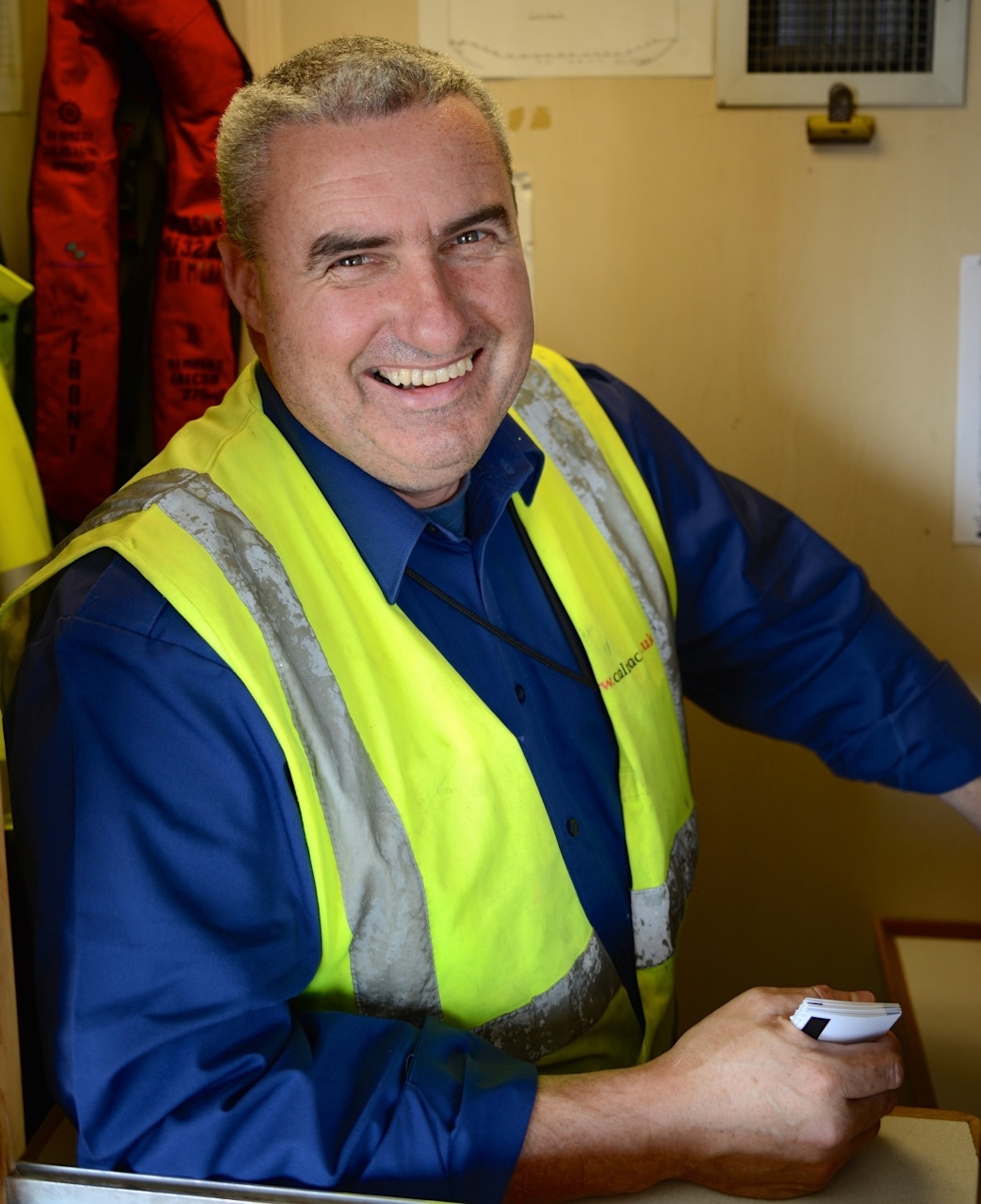 William on the Caledonia MacBrayne ferry from Barra to Eriskay, "It takes a hurricane to stop our ferries" (Photo by Andrew Evans, National Geographic Traveler)