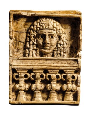 Women gazing from windows is a common art motif of Phoenicia, like in this ivory plaque, from circa 900-700 b.c., housed in the British Museum.