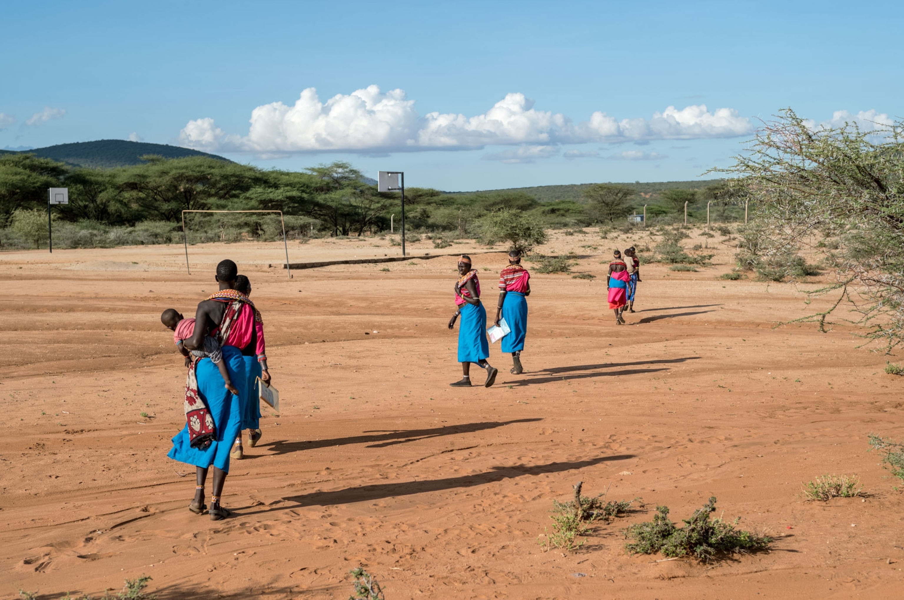 women walking after class