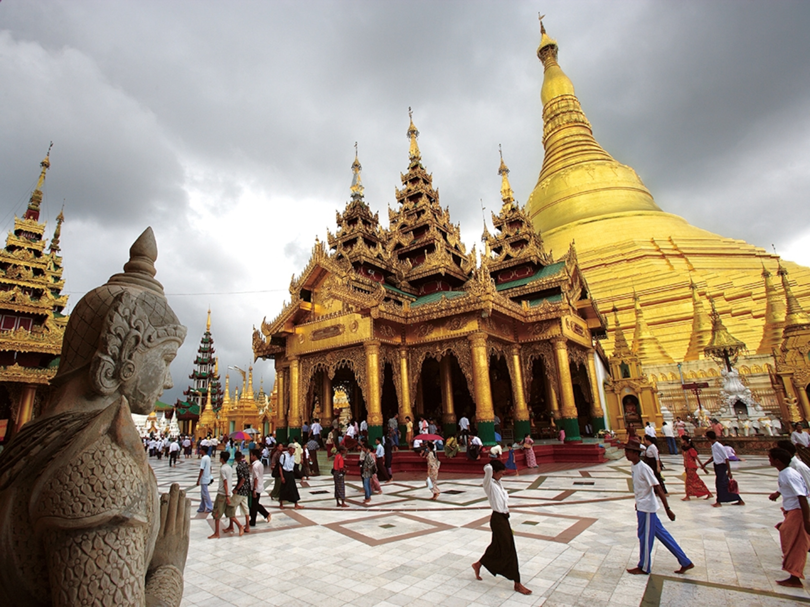 a temple in Rangoon, Burma