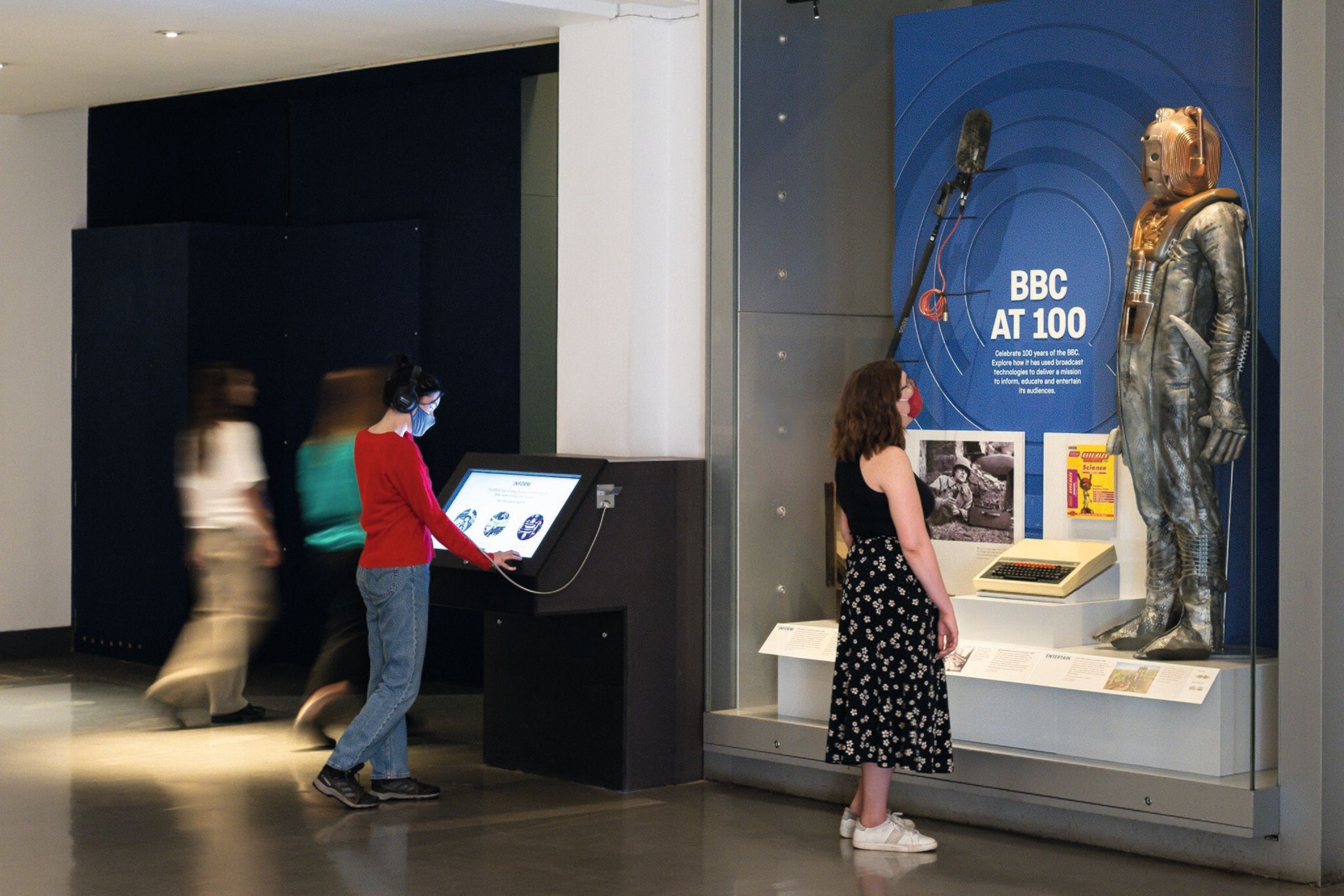 Cyberman costume on display as part of the Science Museum’s BBC At 100 exhibition.
