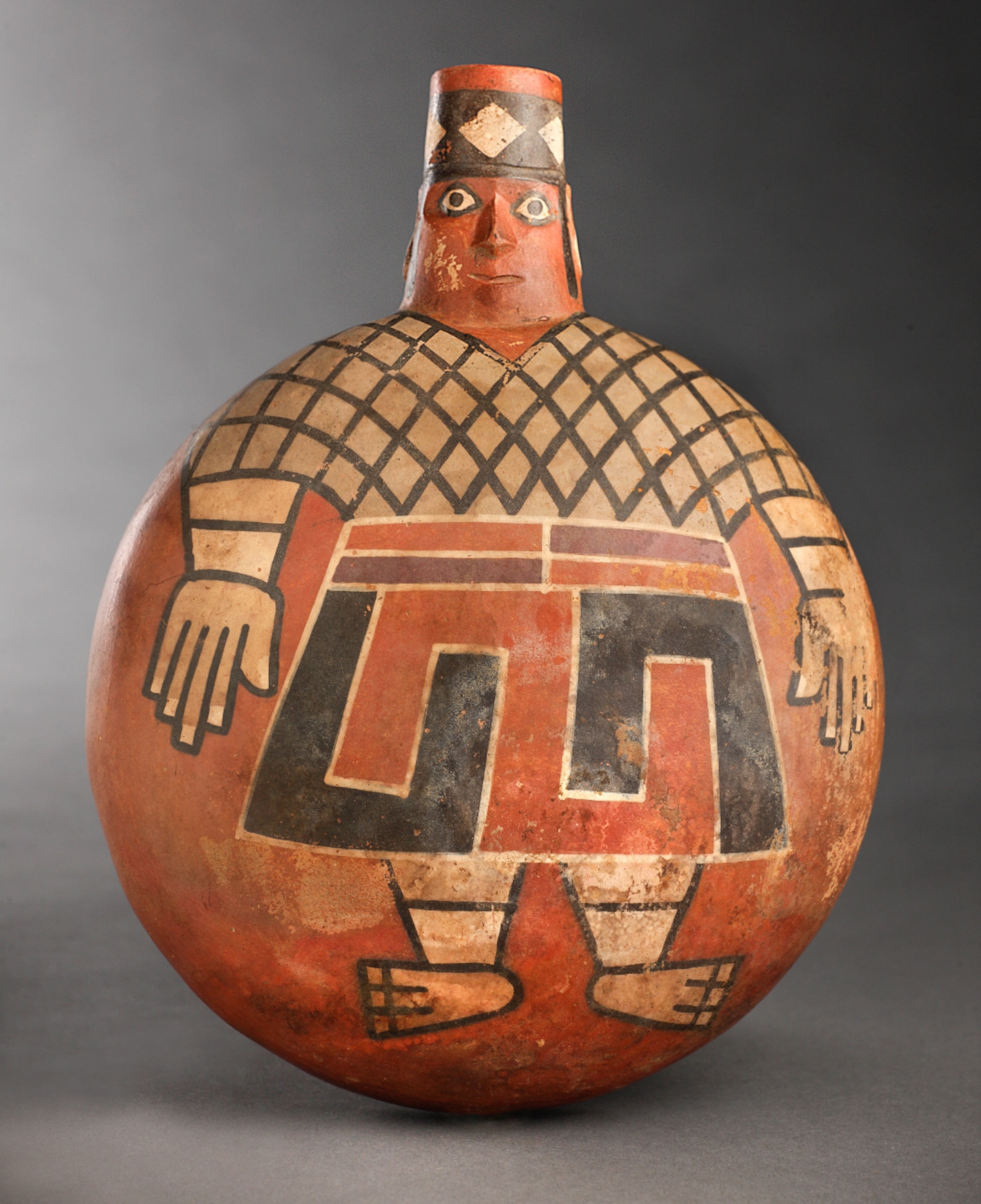 Peru Tomb - A ceramic flask found in an archaeological site in Peru.