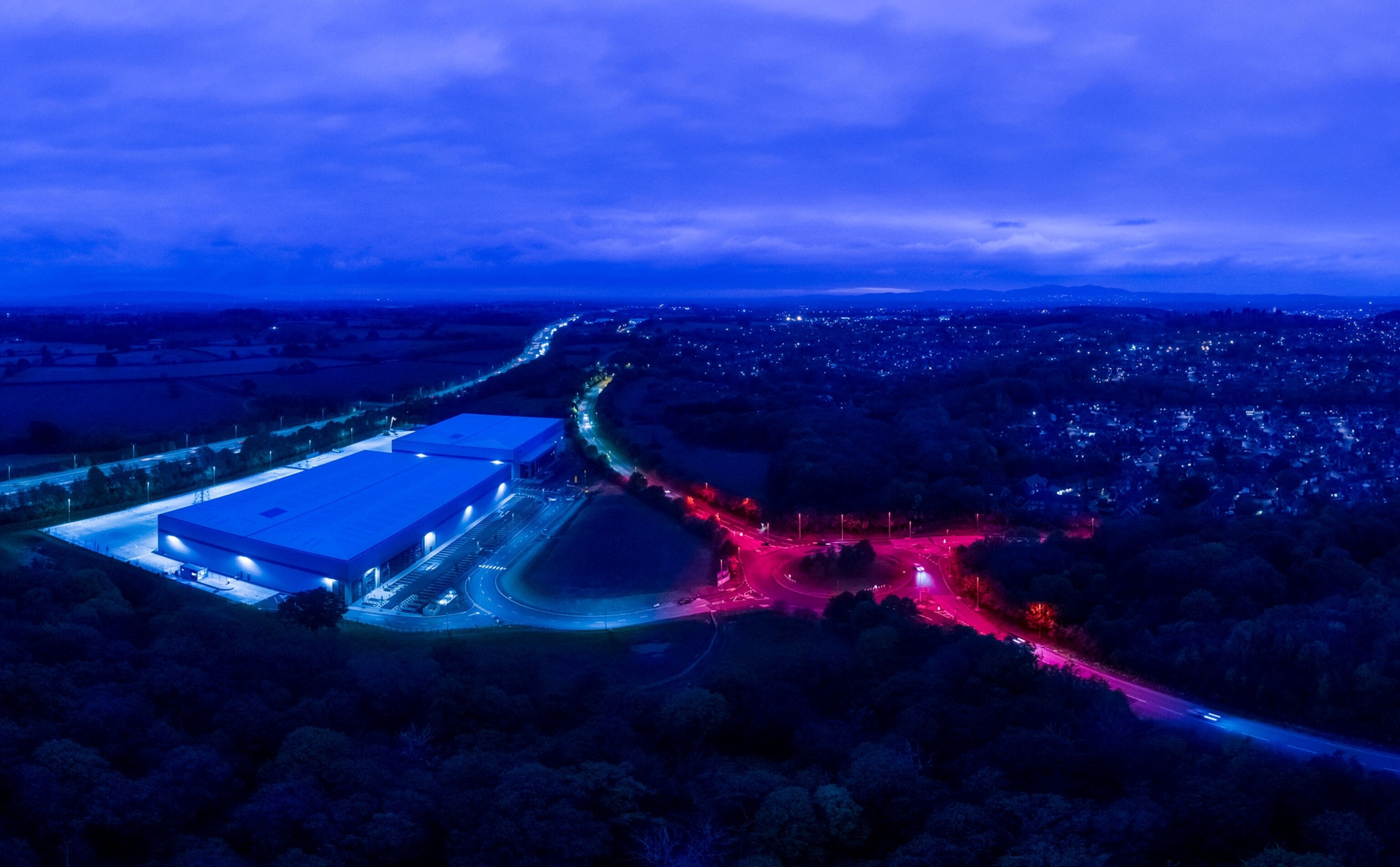 red street lights