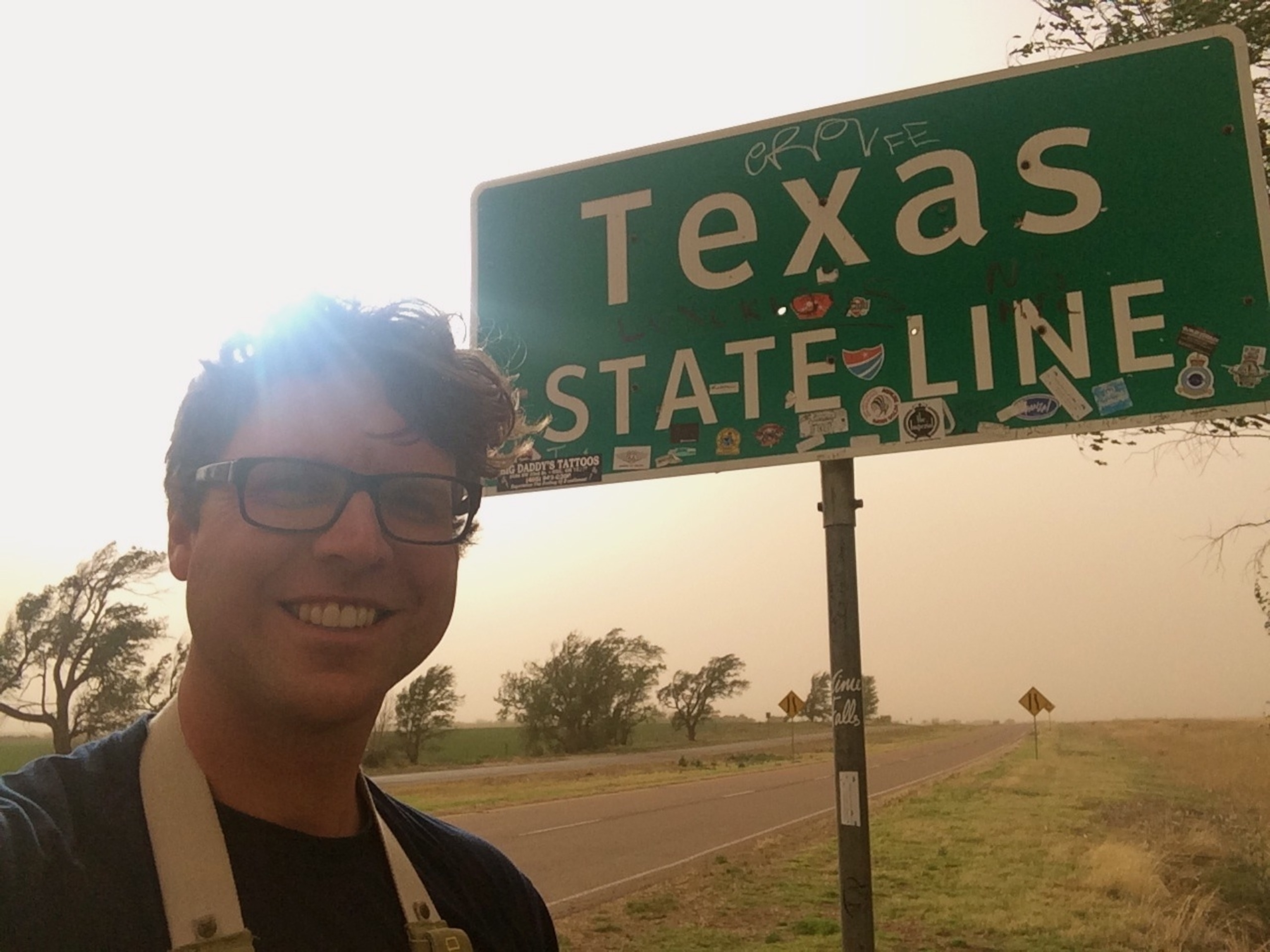 Crossing into Texas at Texola, Oklahoma. (Photo by Andrew Evans, National Geographic Travel)