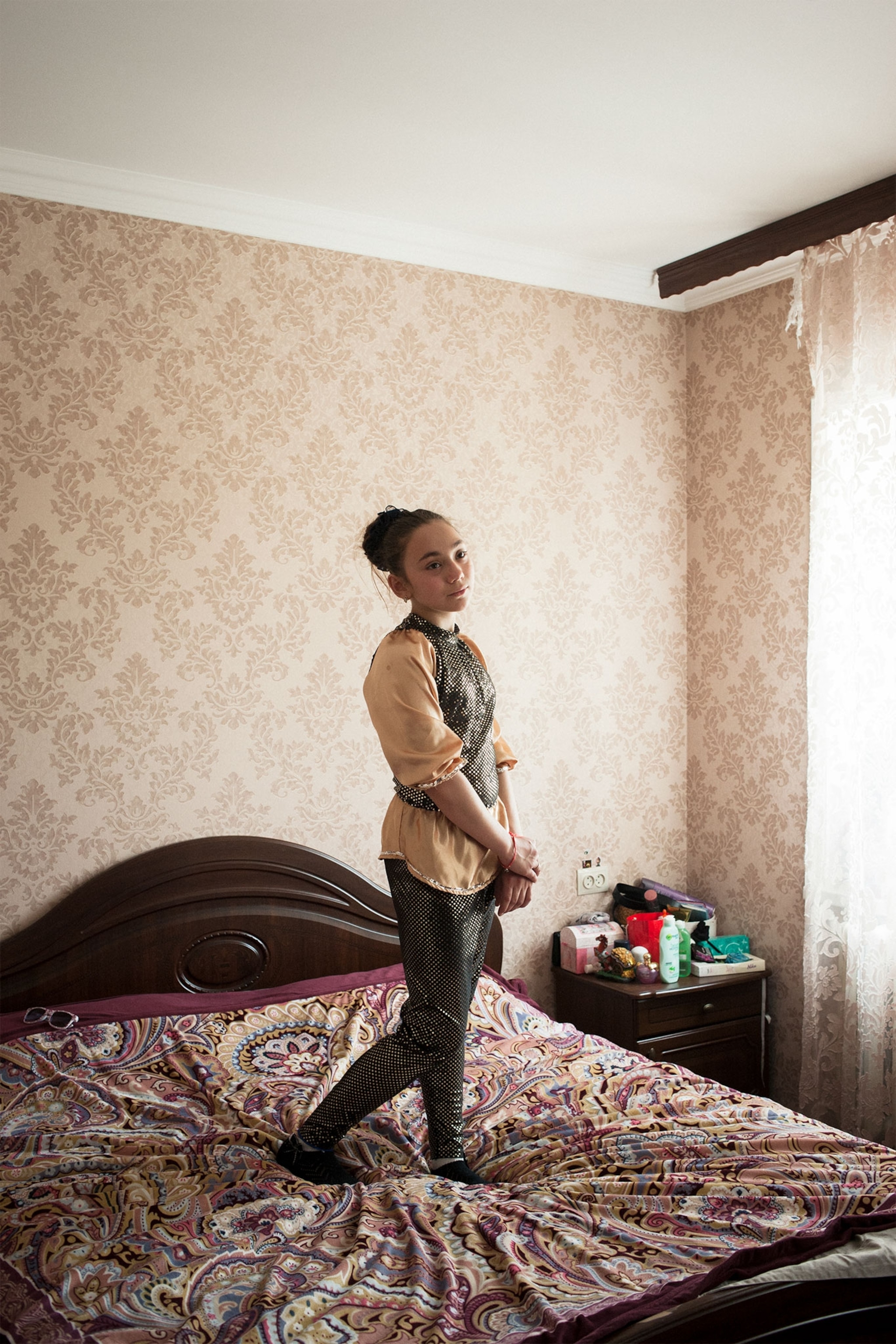 people tightrope walking in Dagestan, Russia