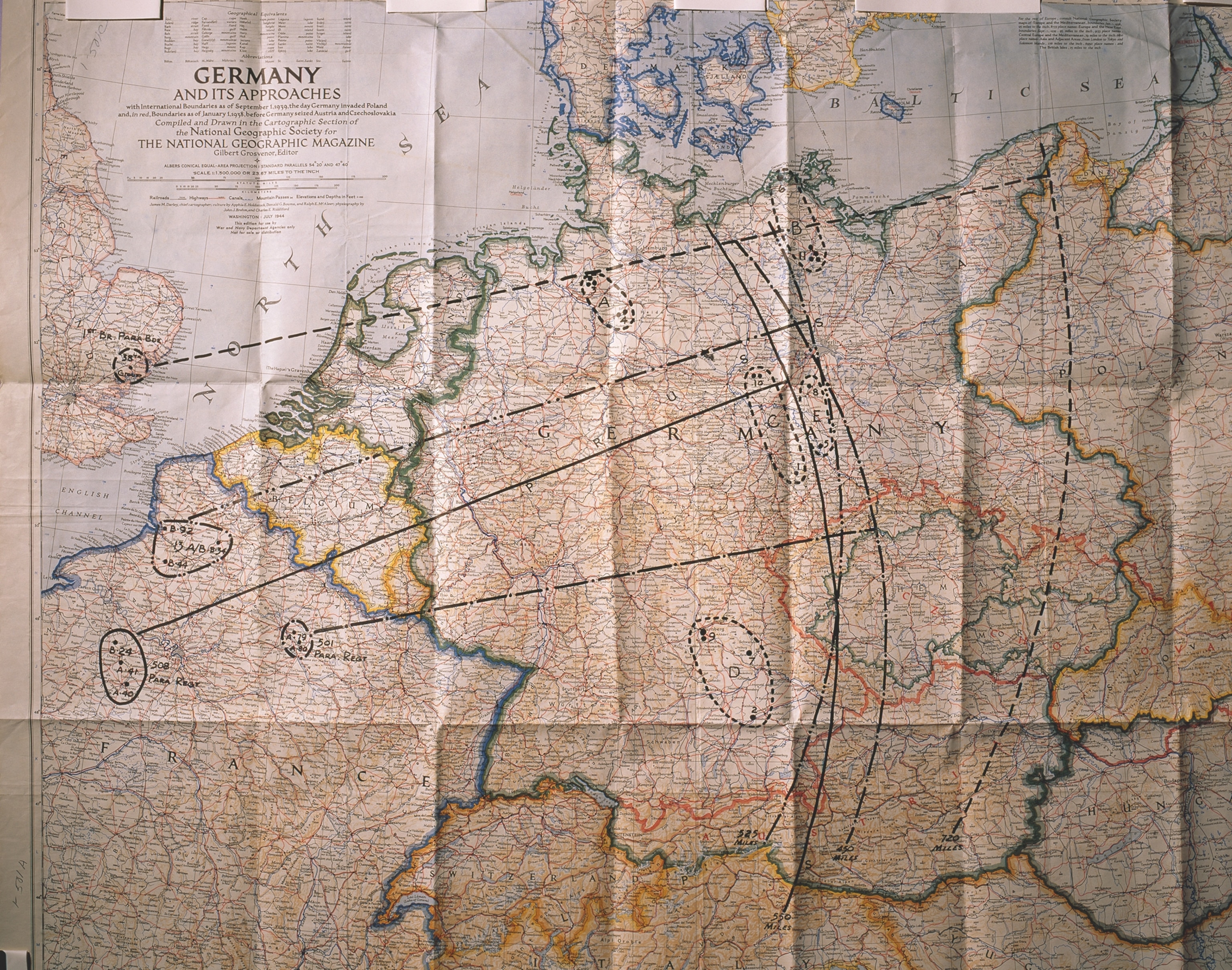 business A map with strategy circles and lines written on top of it