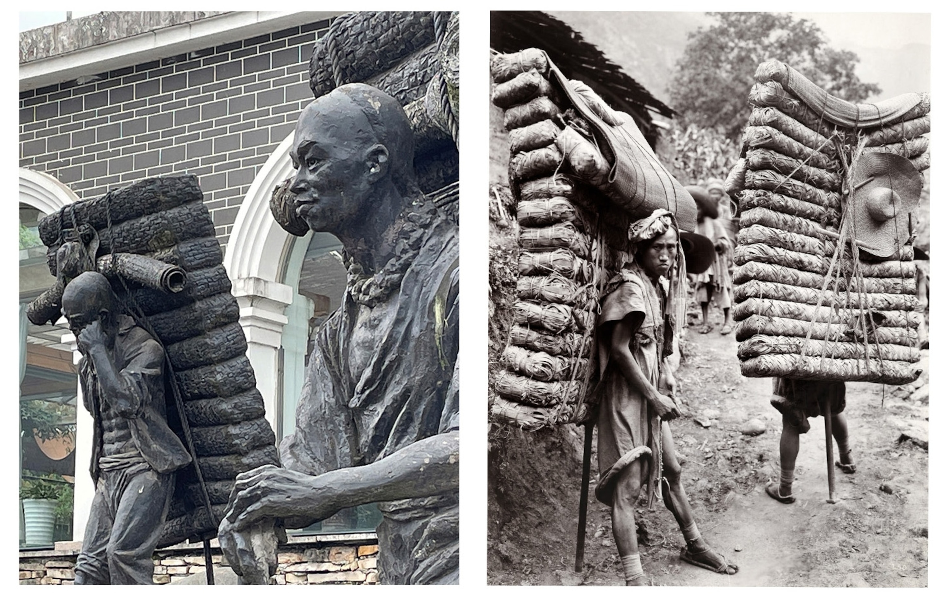 Porters in western China — sometimes including women and children — lugged crushing burdens of tea along trails to Tibet for centuries until trucks replaced them by the mid-1900s. Salopek followed the trails of these tea porters in 2022. In “250 Pounds of Grief,” he described “the ghostly trails of Sichuan.”
