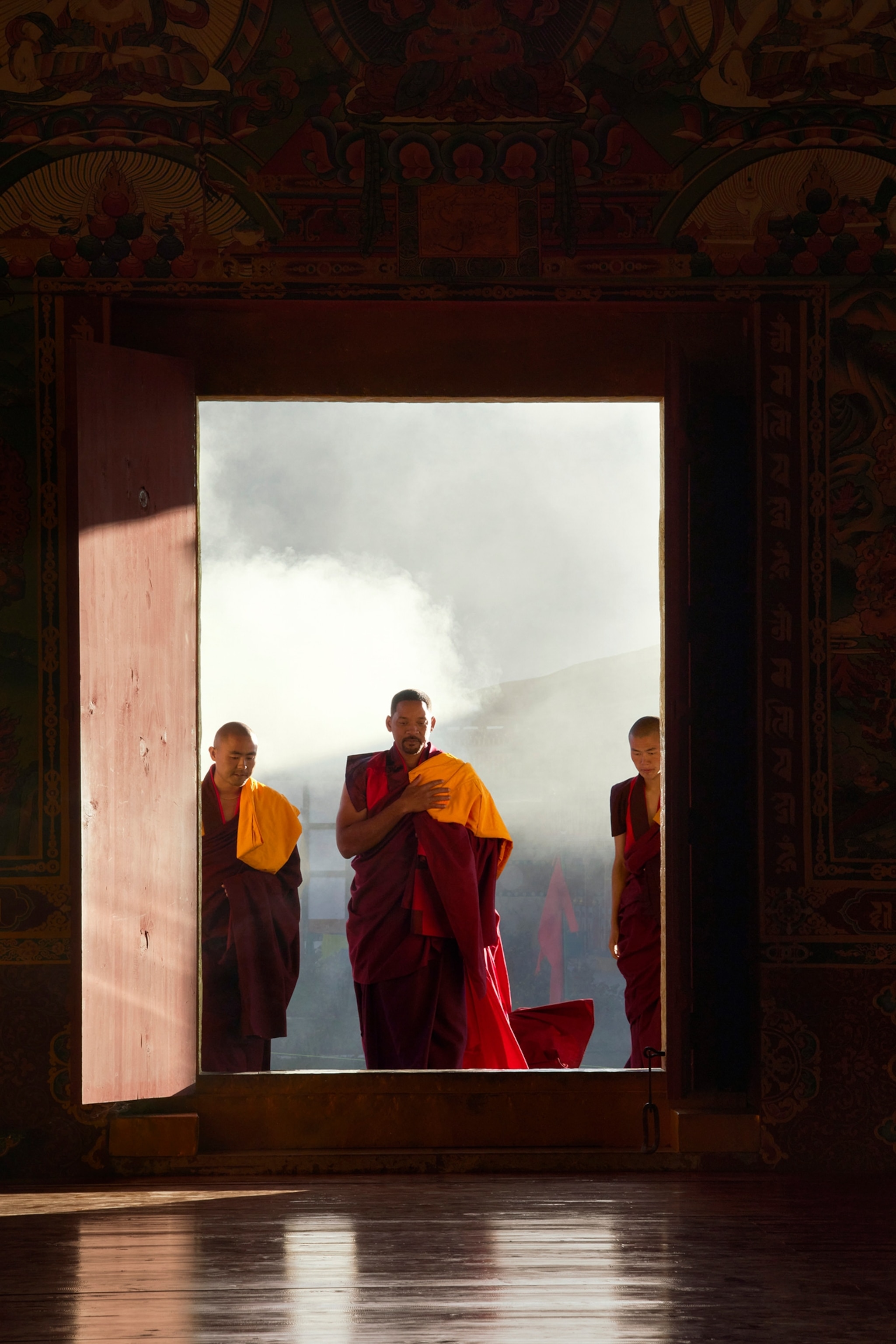 Will Smith at the entryway of a monastery
