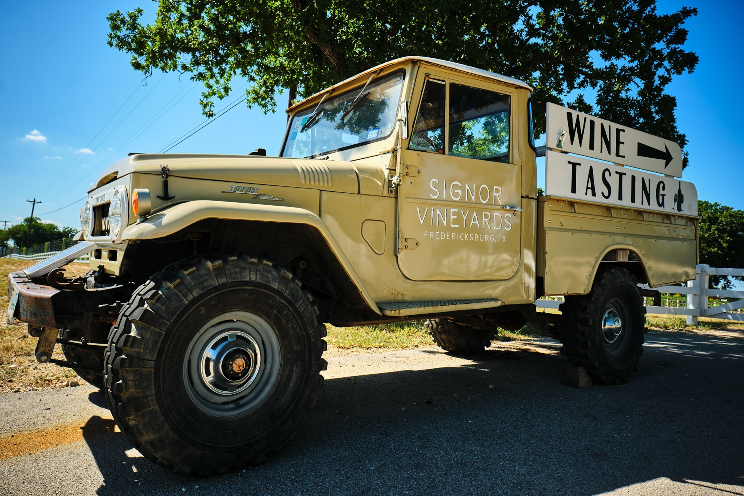 Old truck with Wine Tasting sign