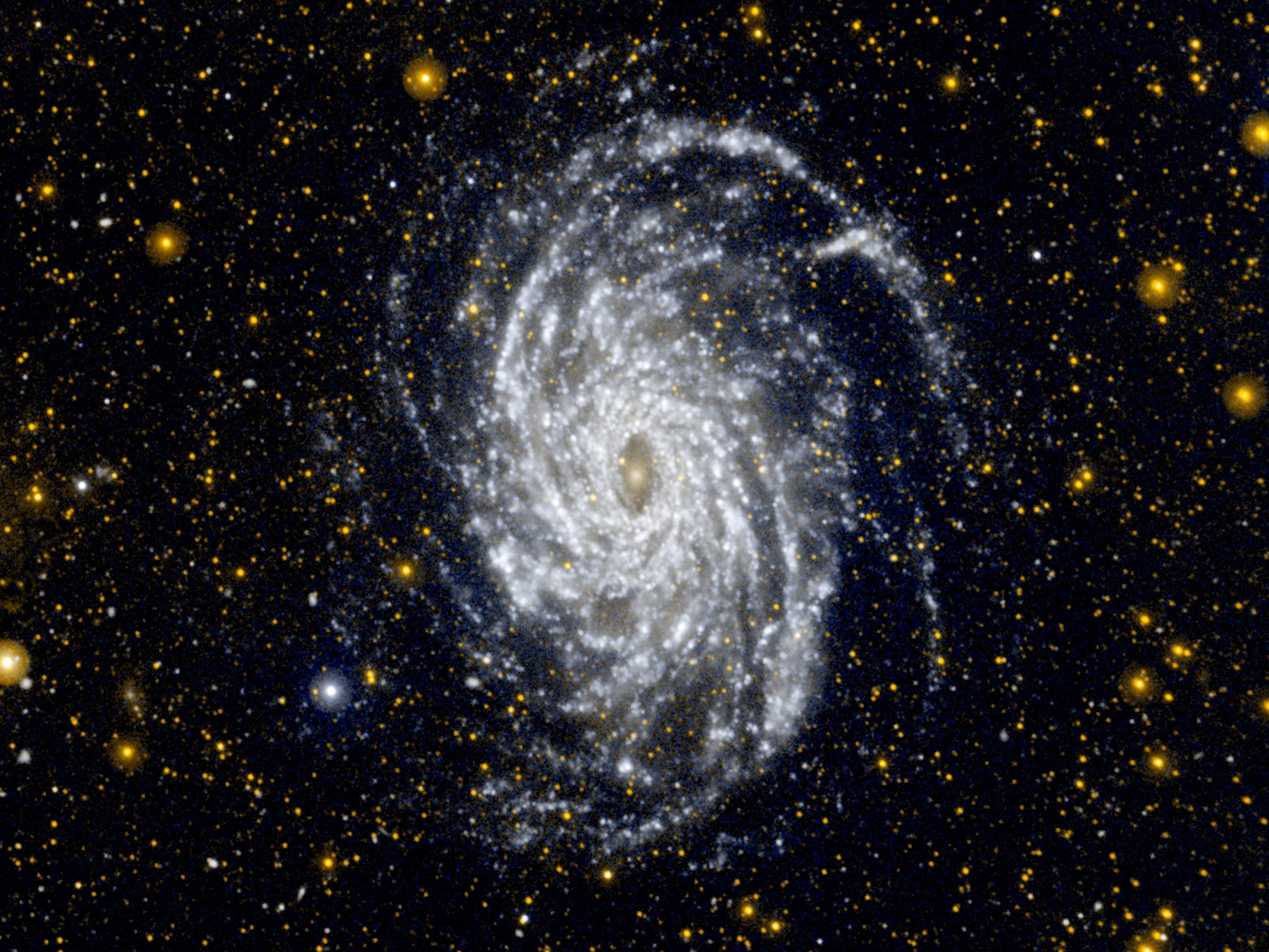 Week in Space 252 - Picture of spiral galaxy Messier 94 taken by NASA's Galaxy Evolution Explorer satellite