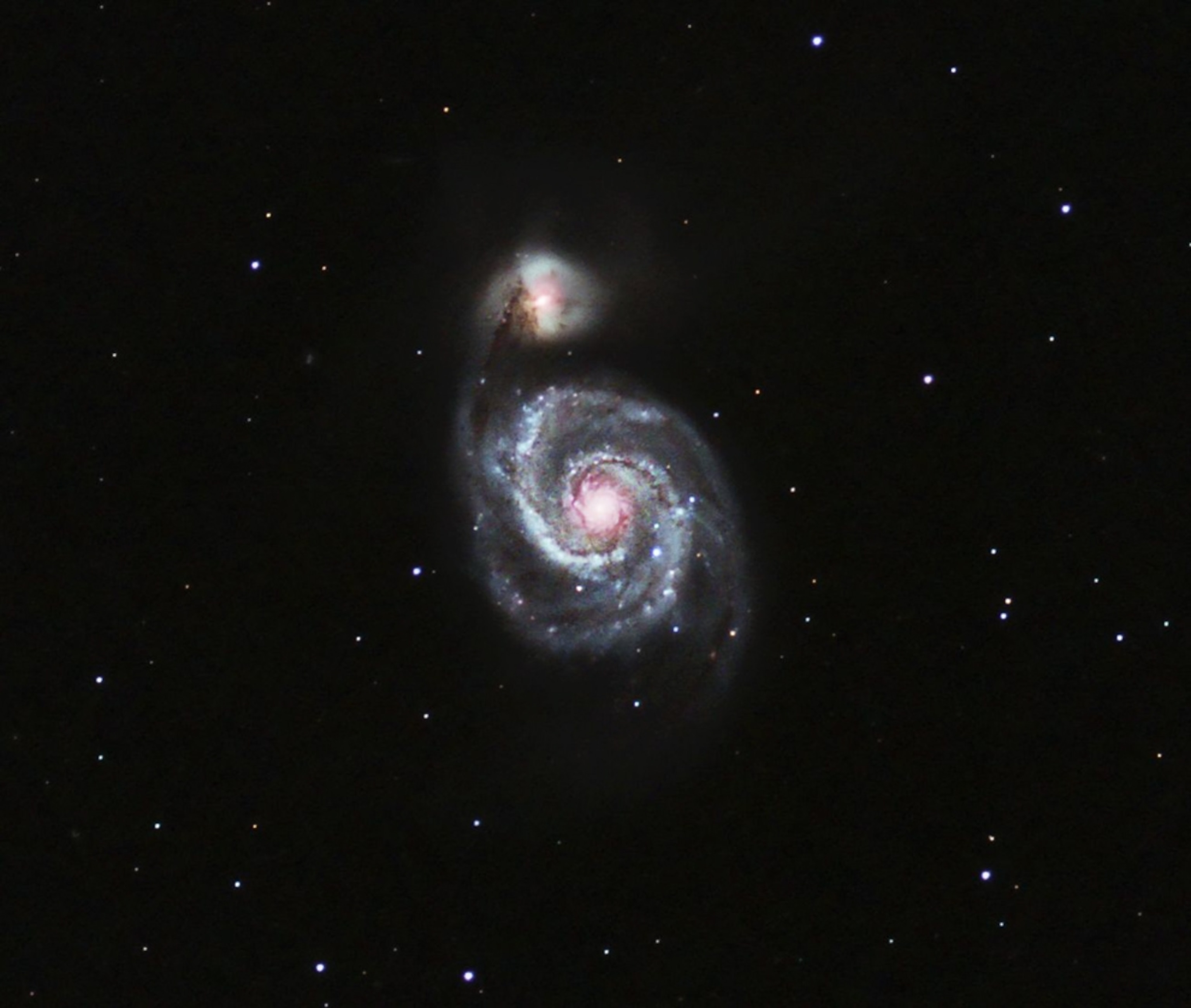 Picture of the Whirlpool galaxy and its companion--a winner in the Astronomy Photographer of the Year space-pictures competition