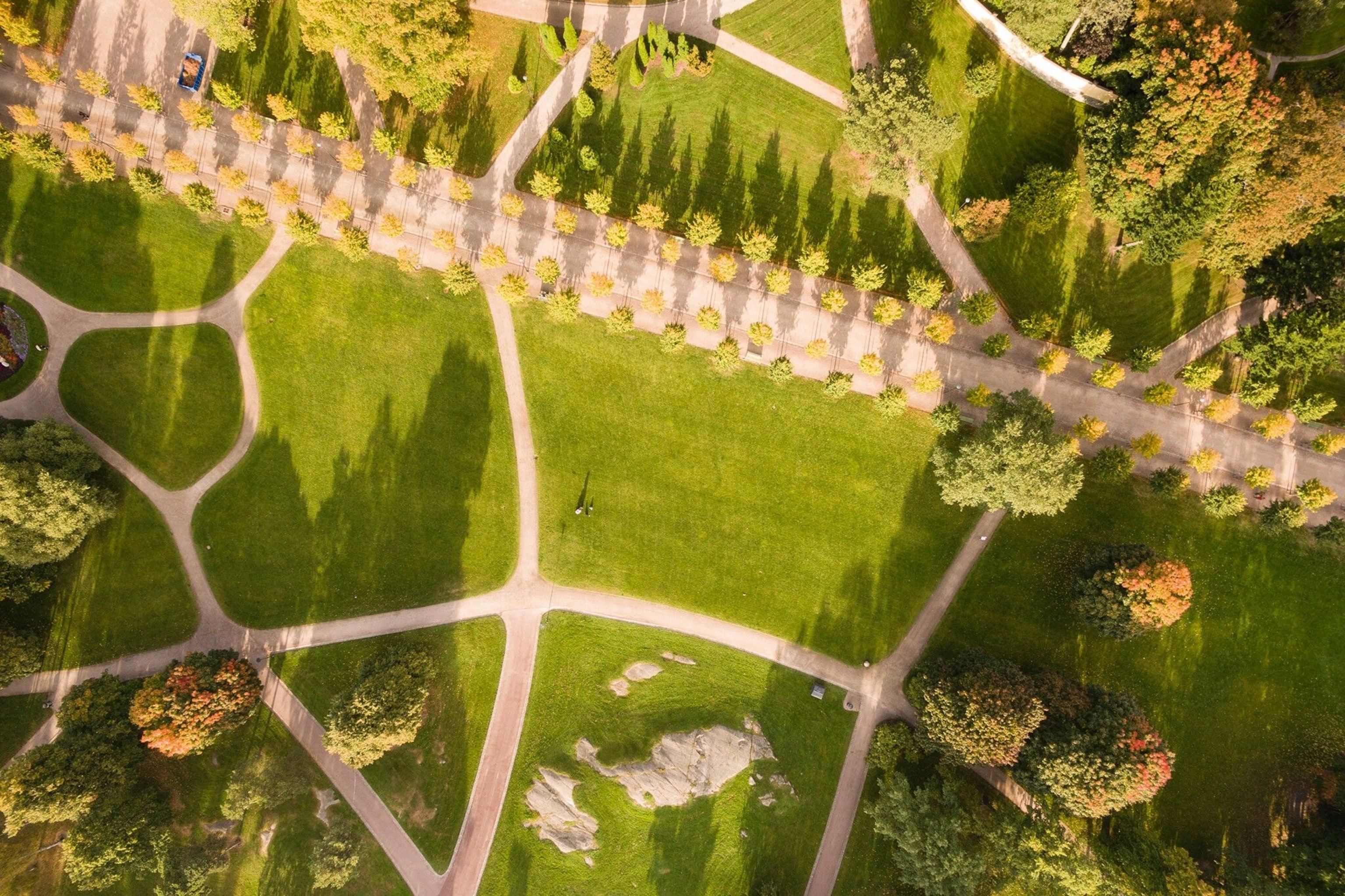 Aerial view of Kaivopuisto park, Helsinki.