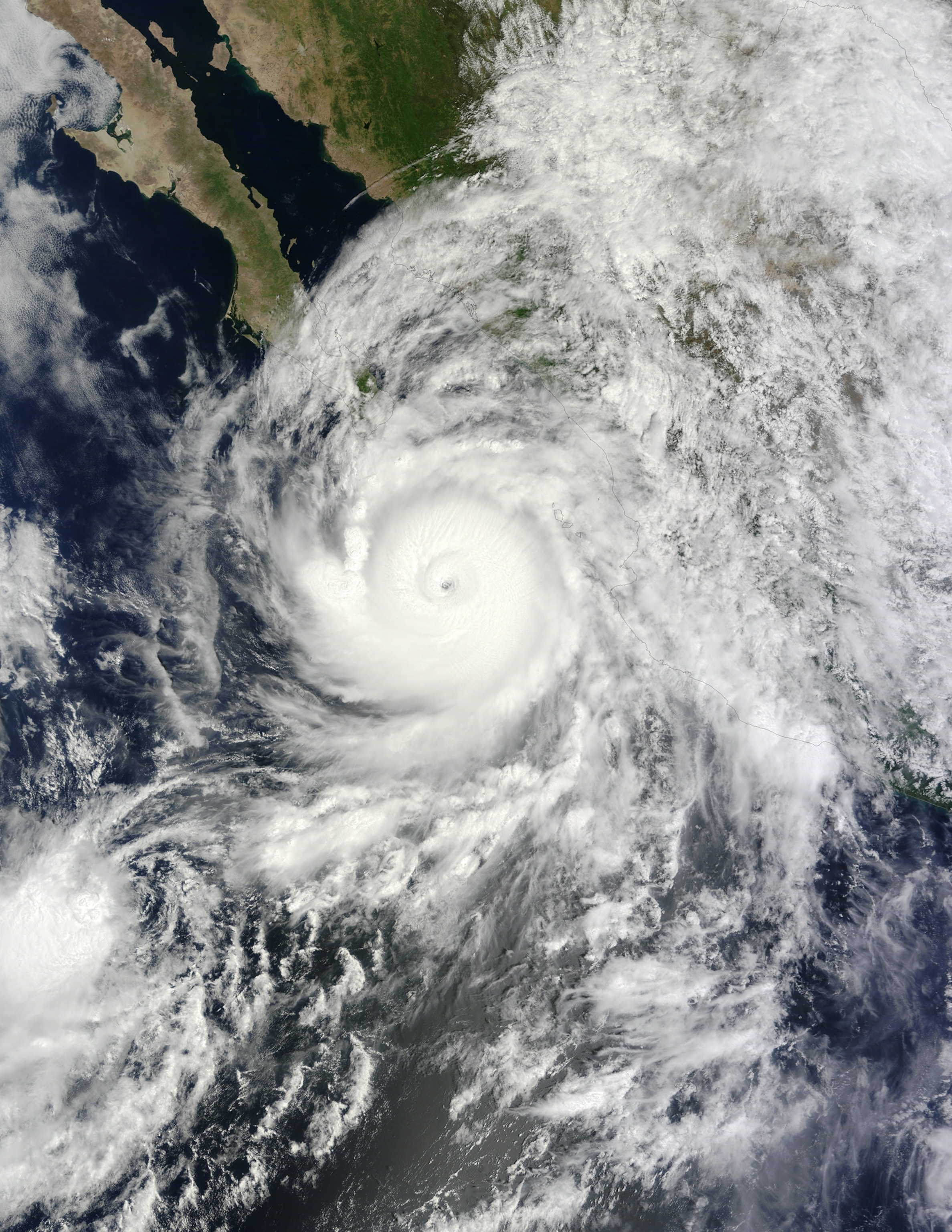Satellite image of Hurricane Odile.