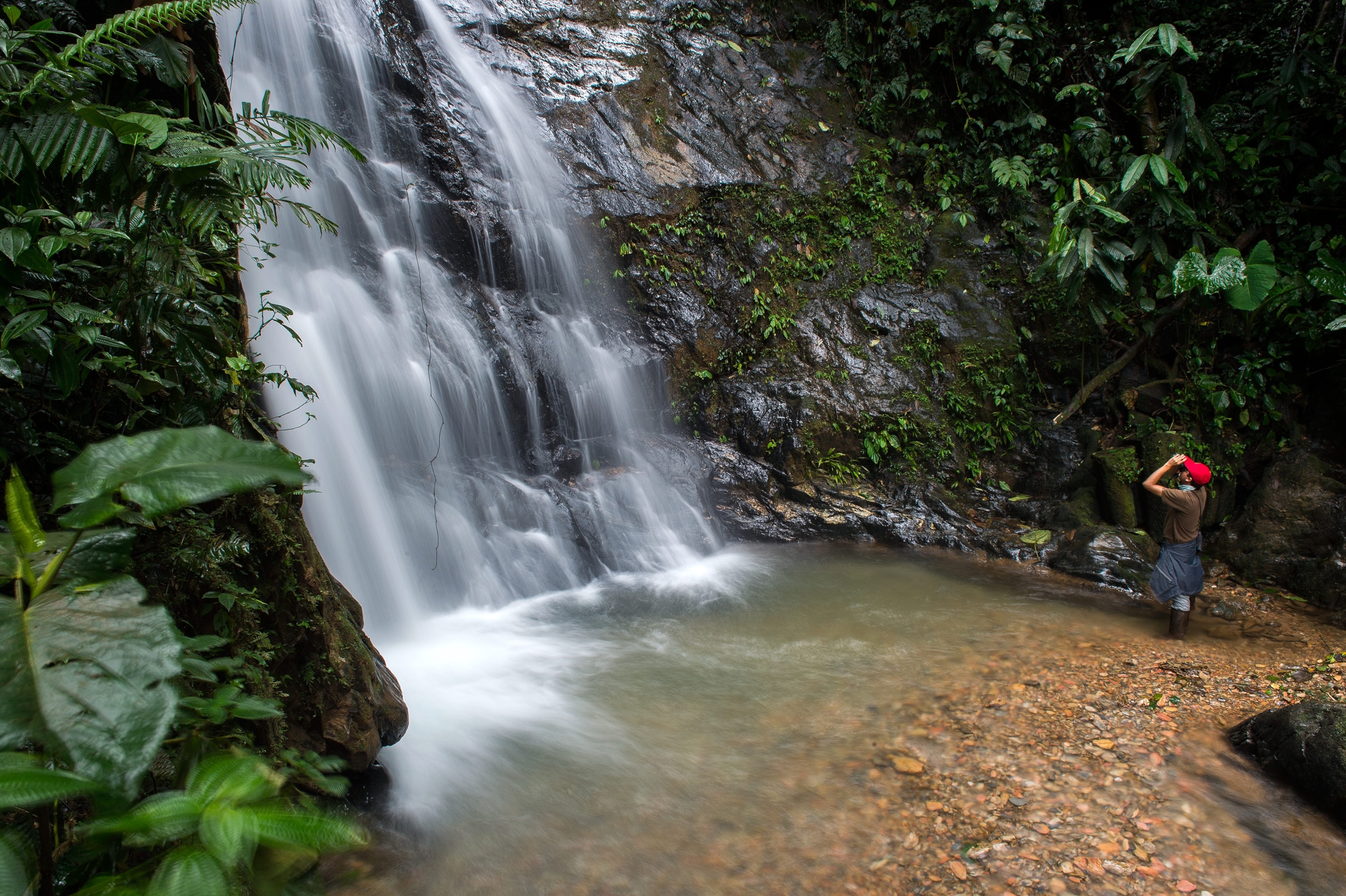 a waterfall in the Galapagos