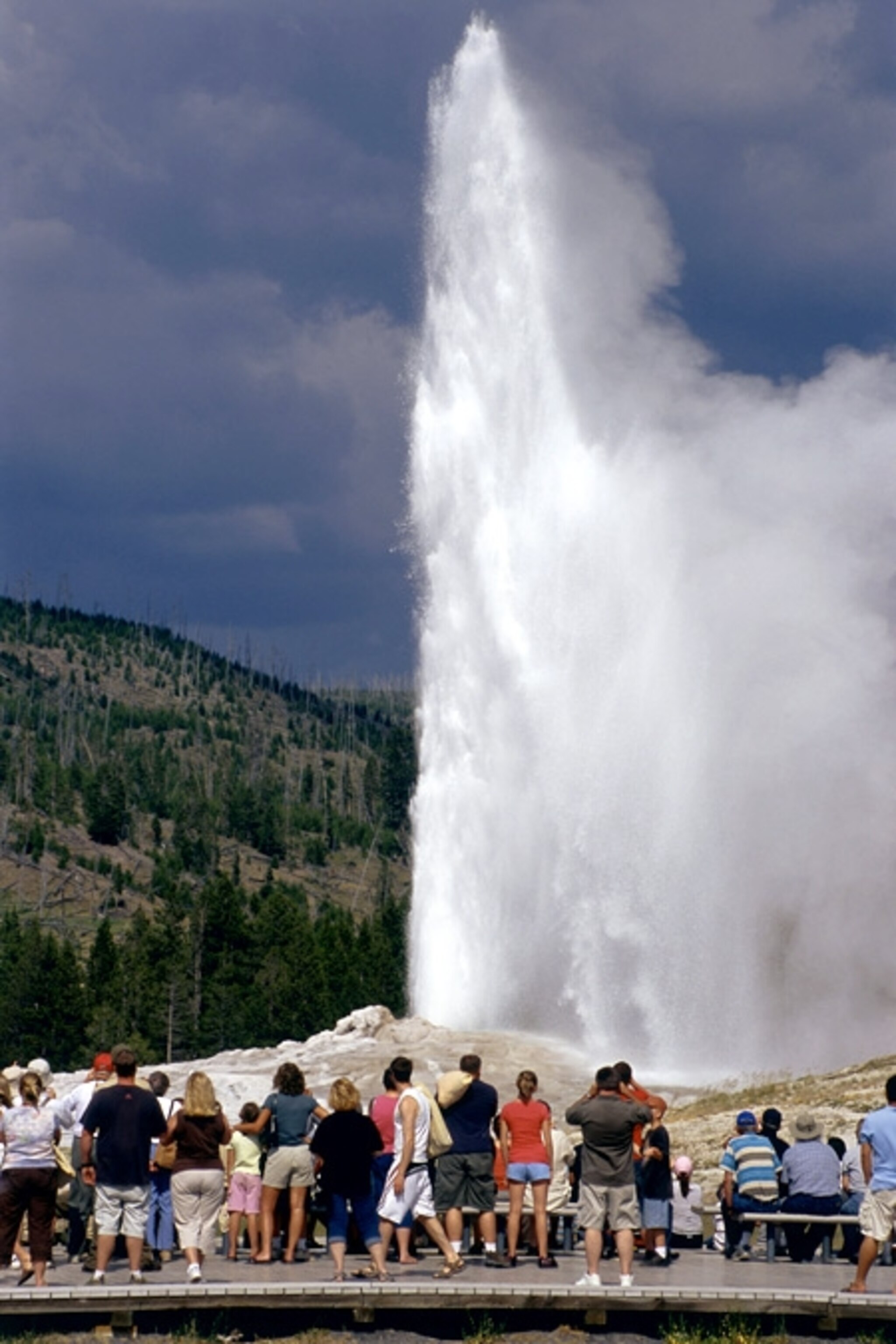 A geyser erupting