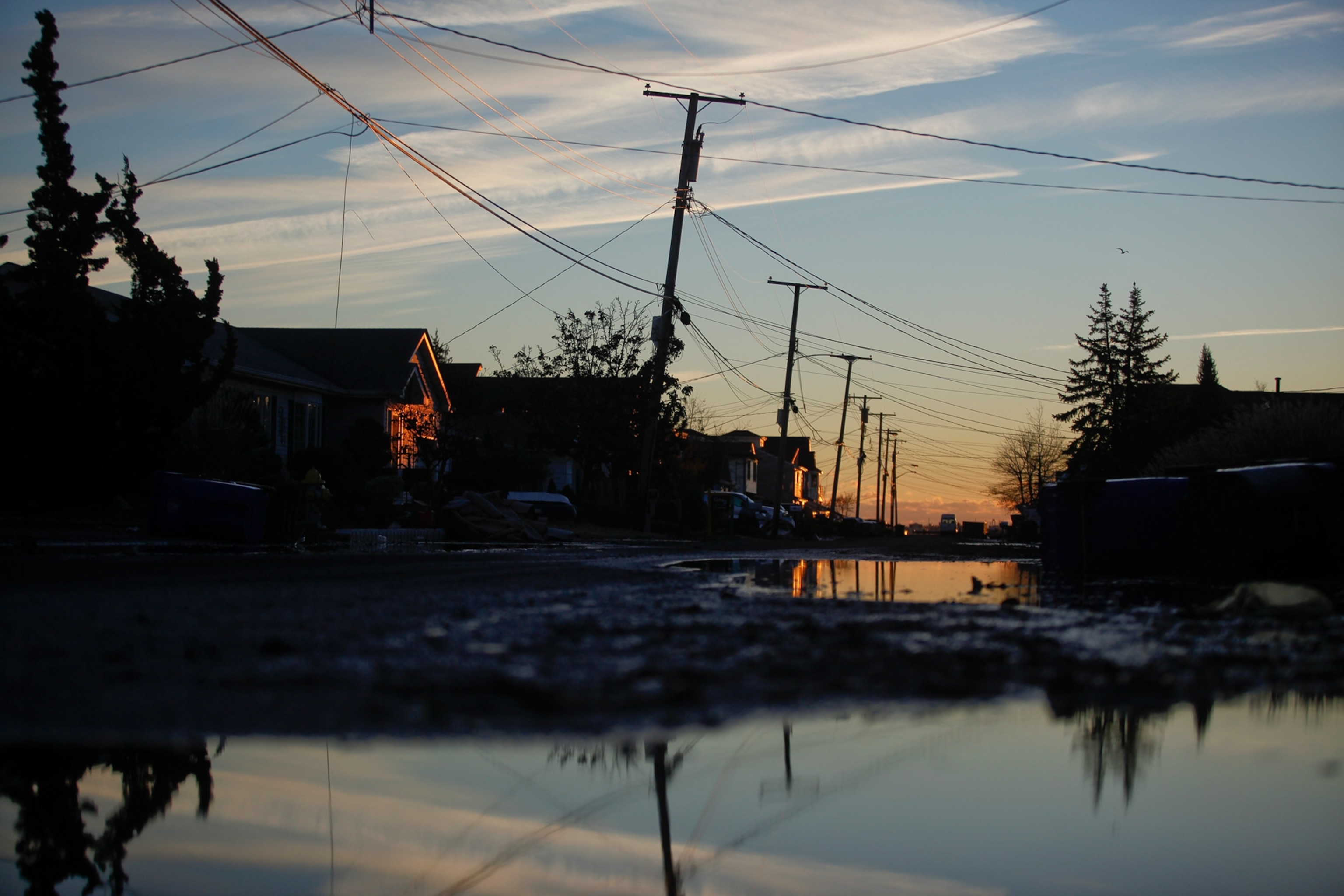 CH-53 Super Stallion support helicopters outside the hangars at Camp Lejeune.