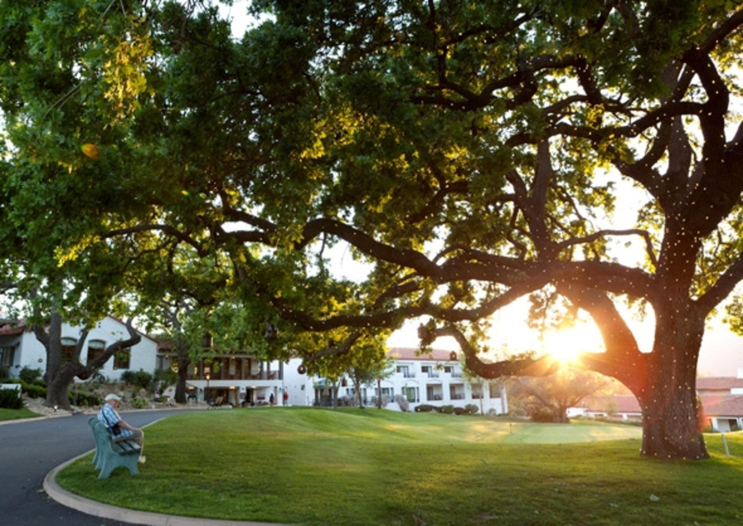 The lantern-laden entryway to the Ojai Valley Inn & Spa.  (Photograph by Shannon Switzer)