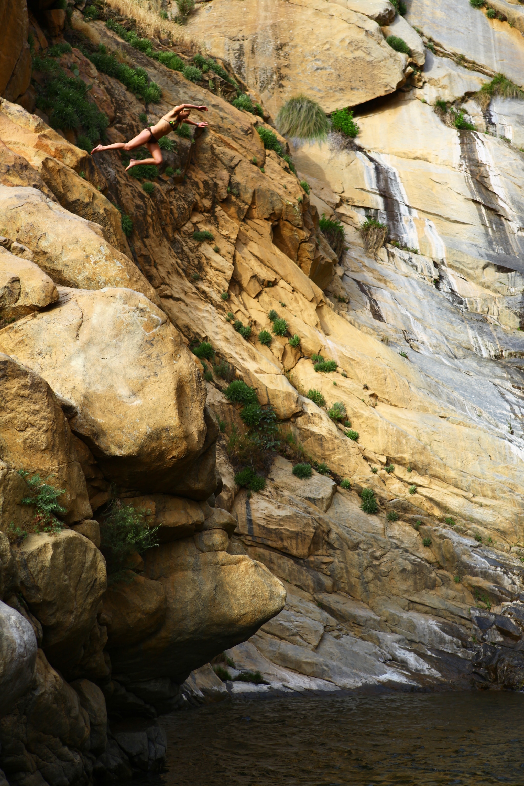 Shannon Switzer takes the plunge. (Photograph courtesy Evolve Images)