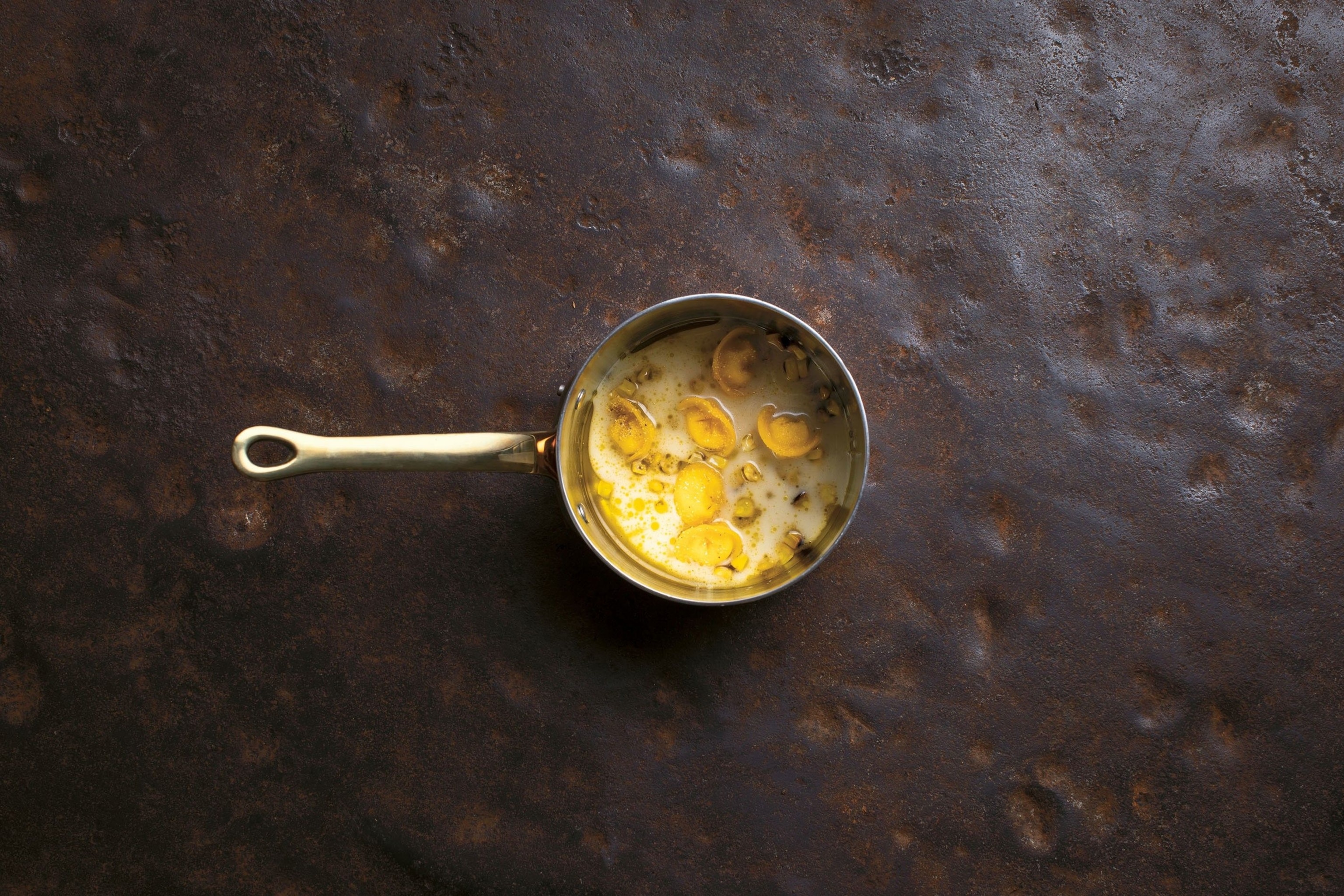 Dumplings and ravioli are Slovenian staples, brought to a refined reimagining at Hiša Franko filled with tangy, fermented goat’s milk cottage cheese.