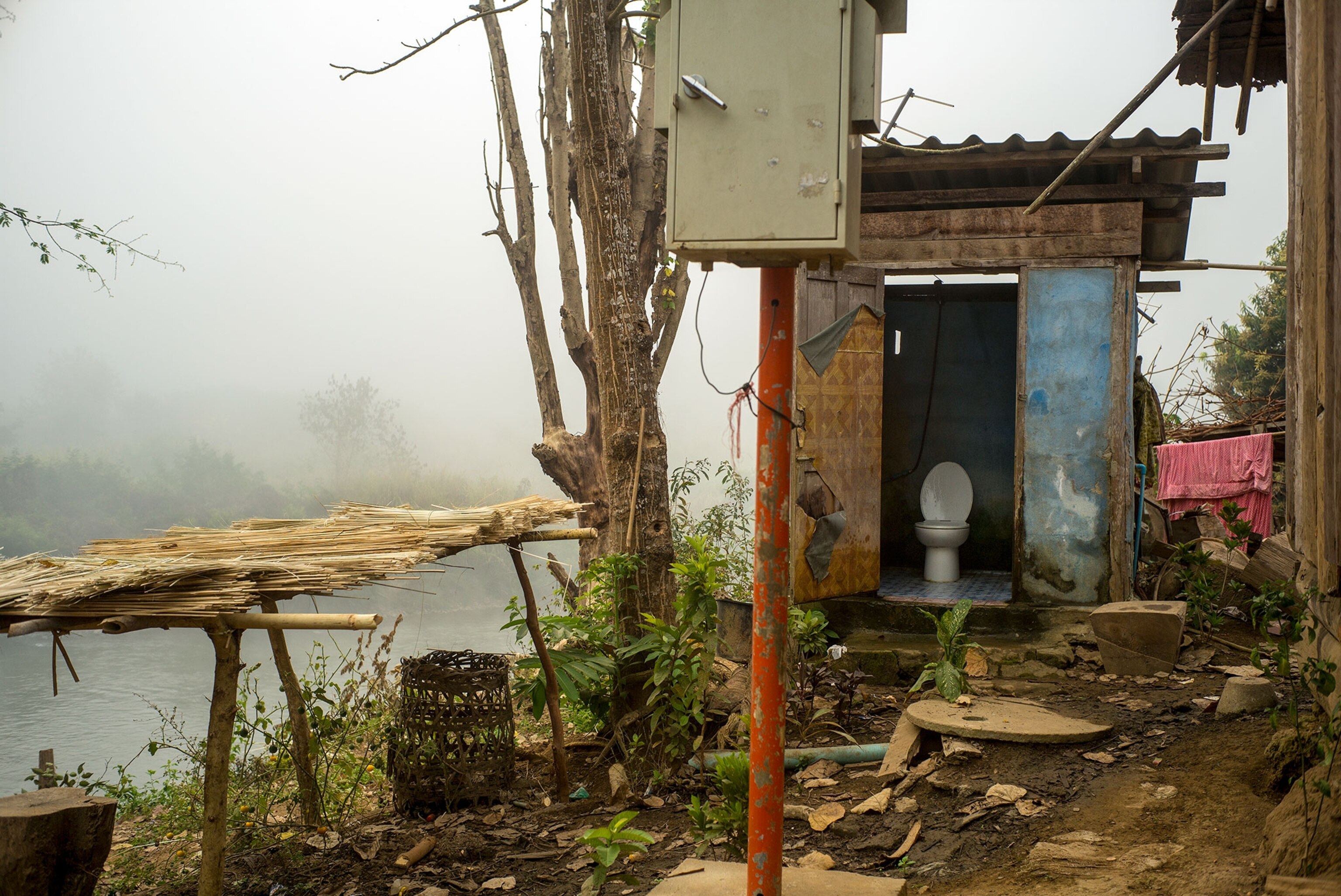 an outhouse in Thailand