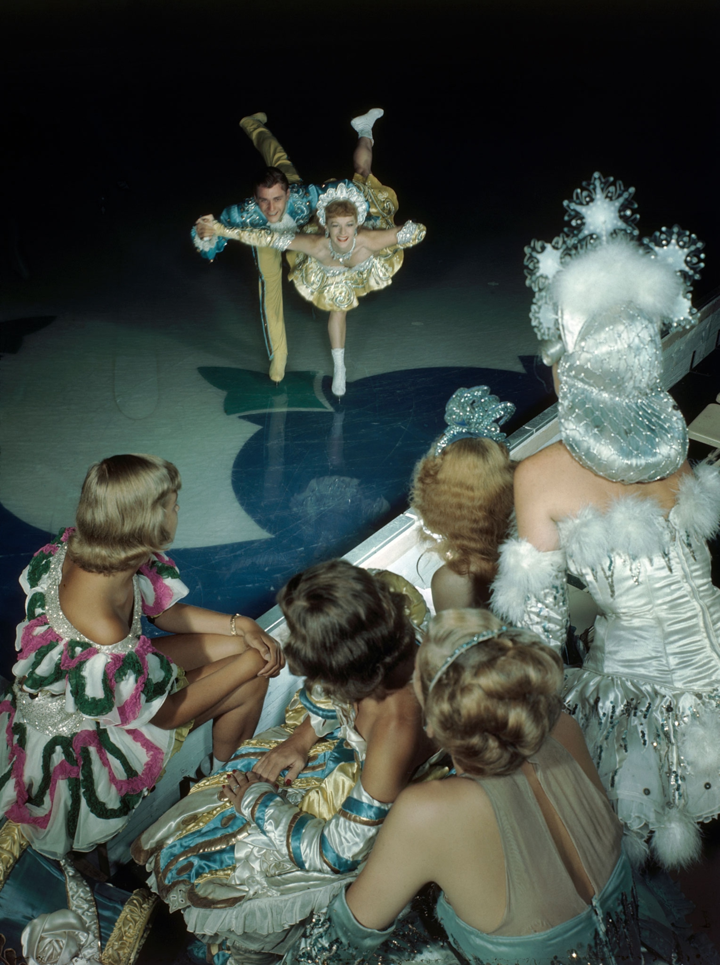 figure skaters in costume