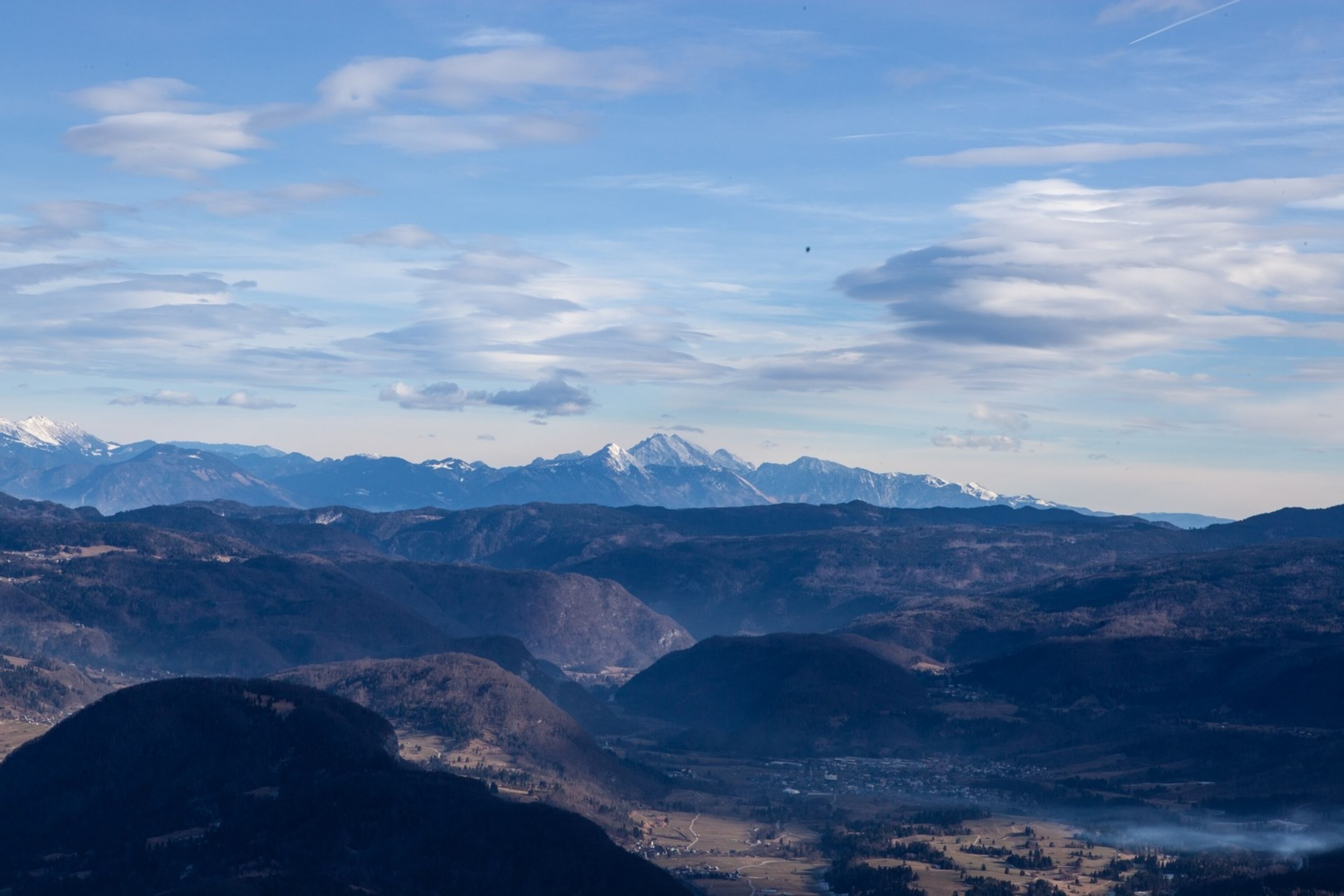 The view from the top of Vogel ski resort