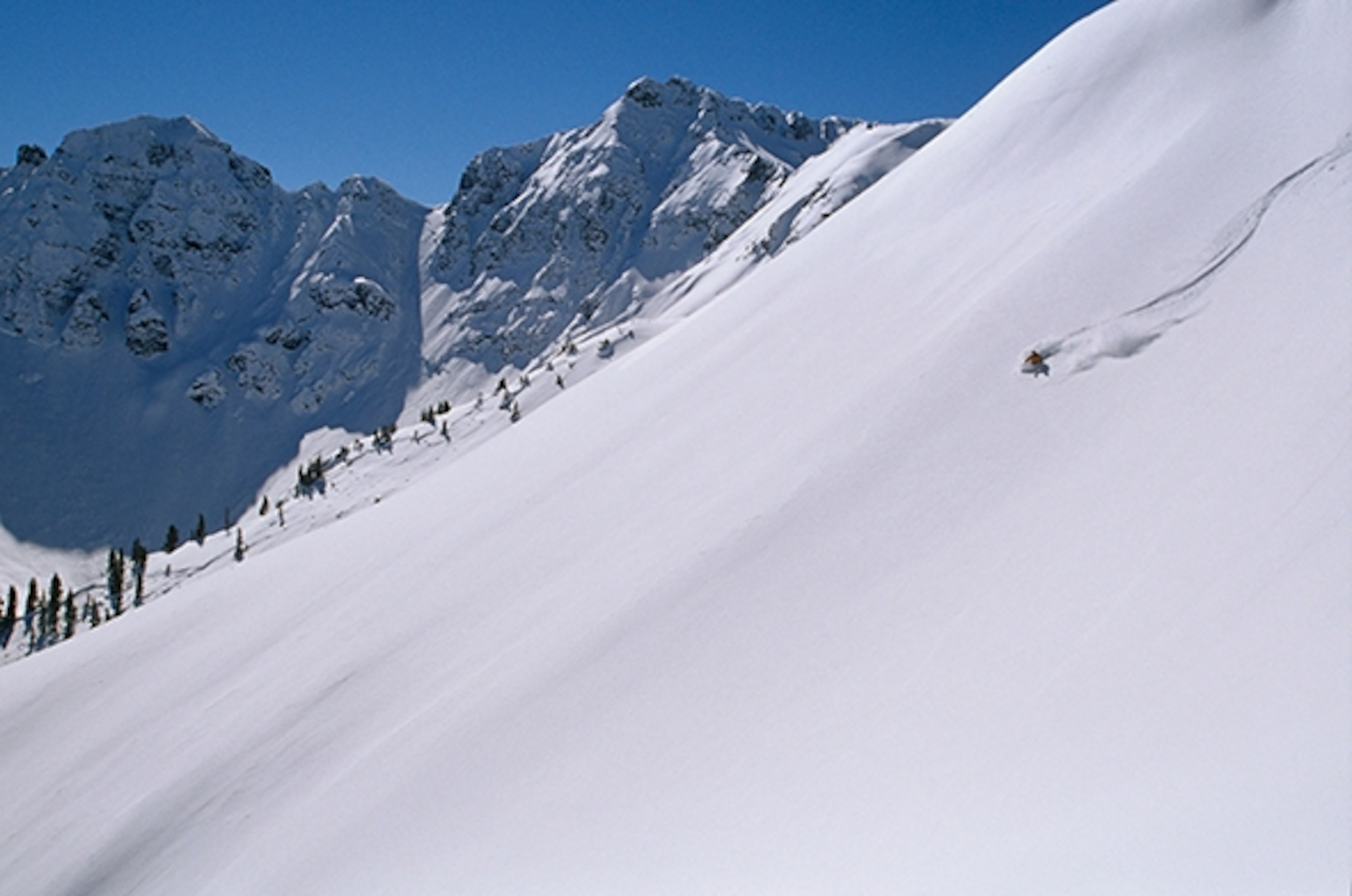 SILVERTON, CO: Sven Brunso at Silverton Mountain Ski area, Colorado