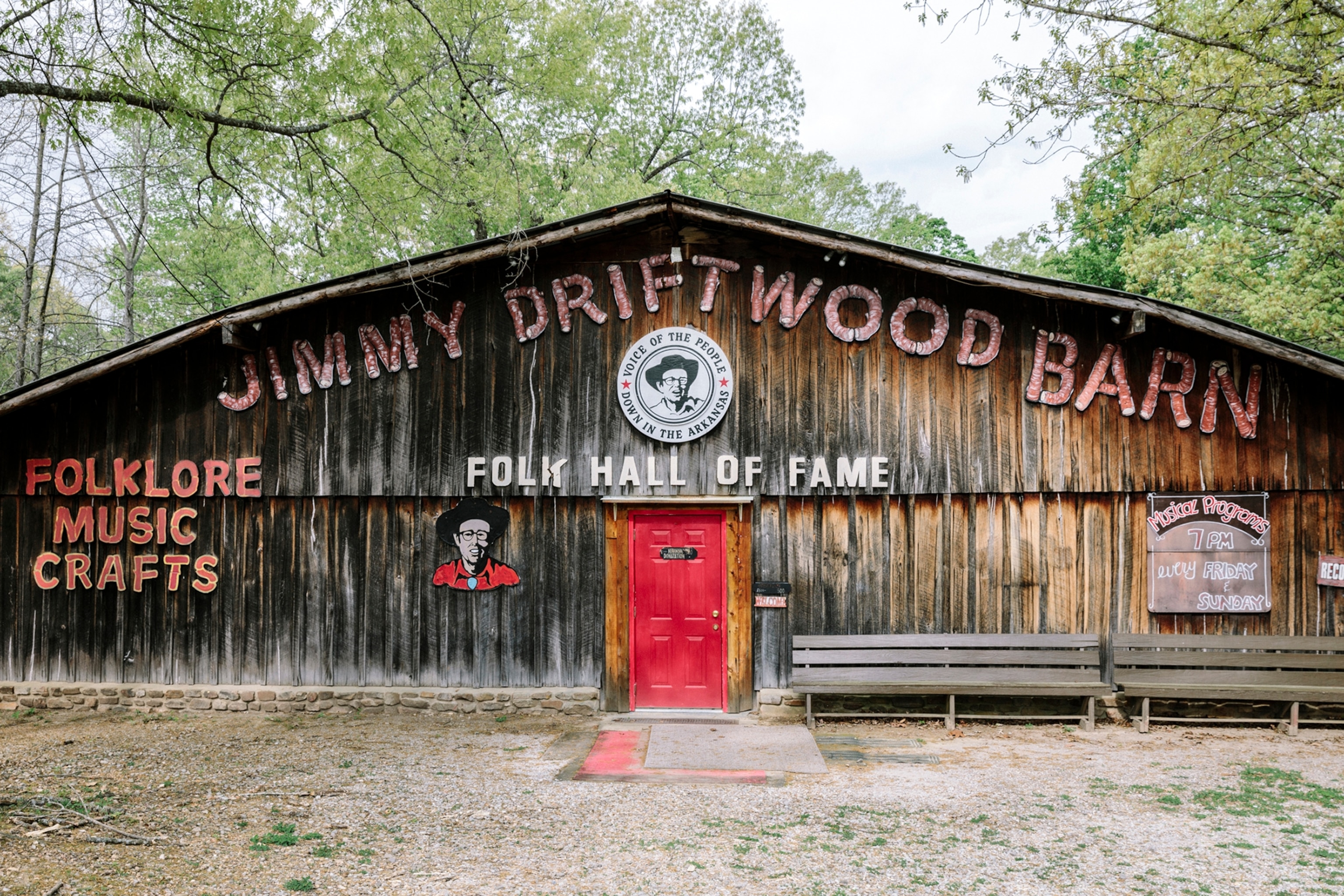 the Jimmy Driftwood Barn in Mountain View, Arkansas