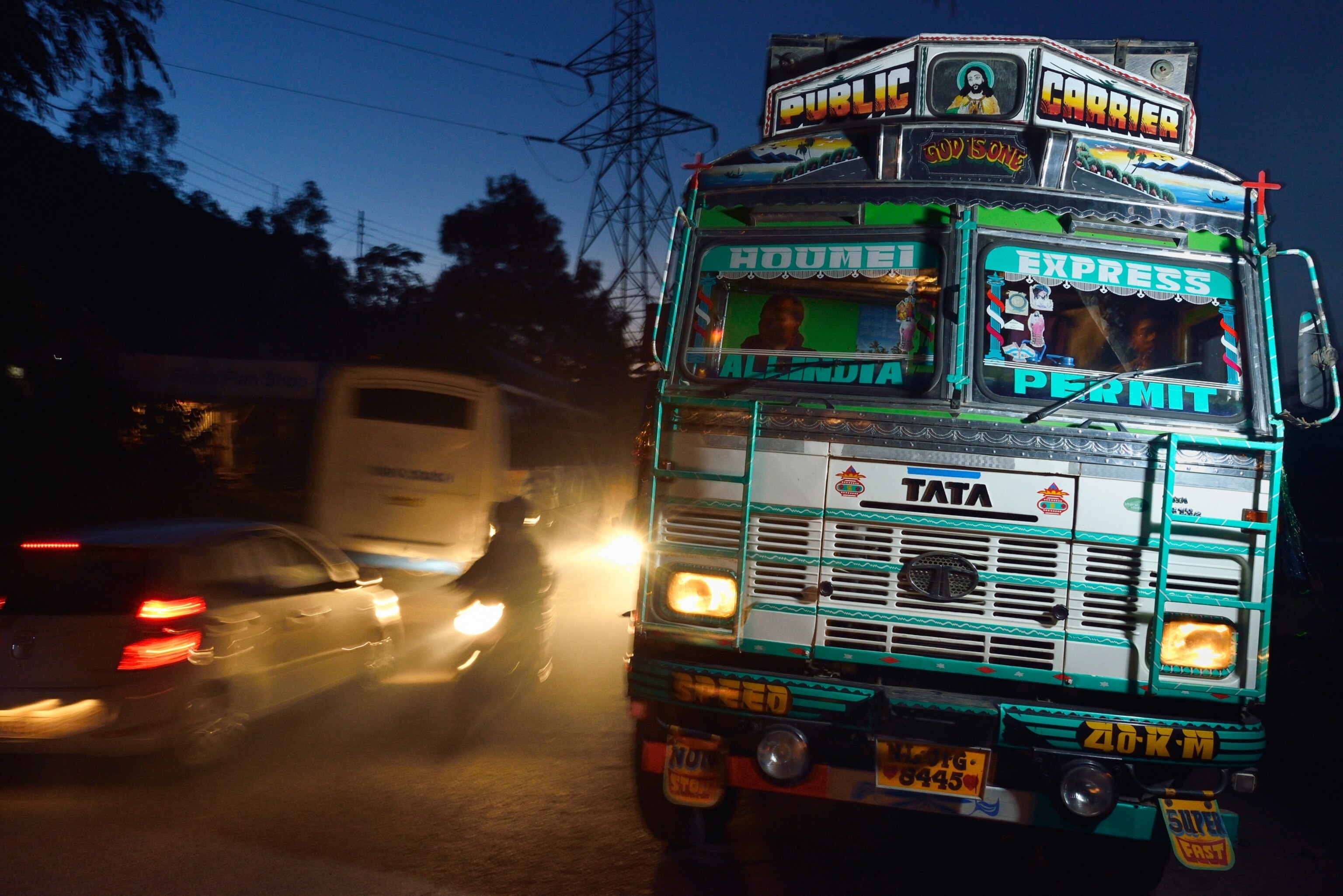 bus with jesus on it in nagaland