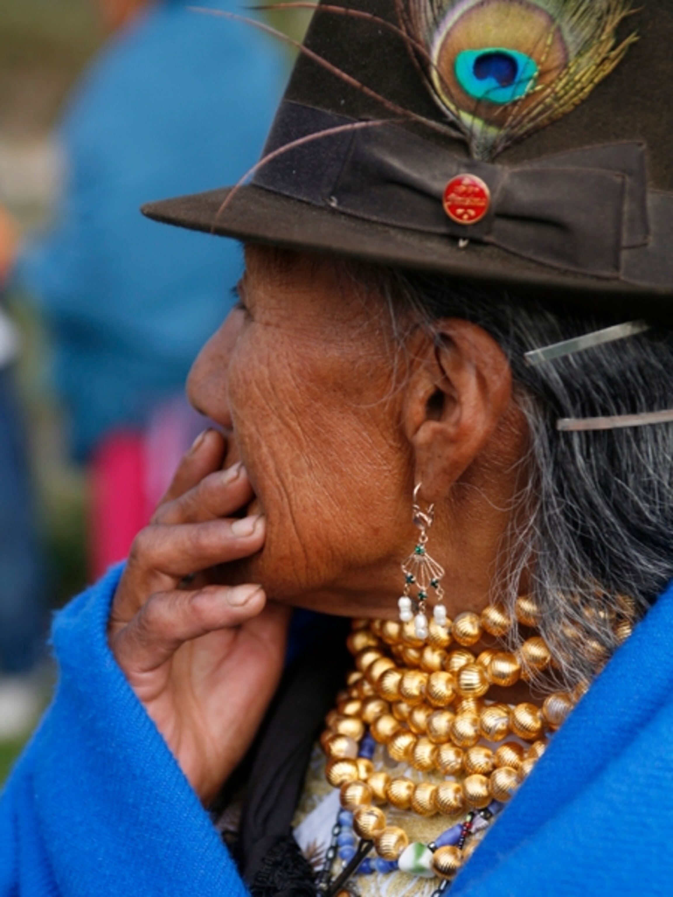Wedding of Geovanny Aguilar Carlozama and Cristina Churuchumbi in Zuleta. The community is so closely tied to the Hacienda, that guests are always invited to participate in the events and fiestas that take place in the town.