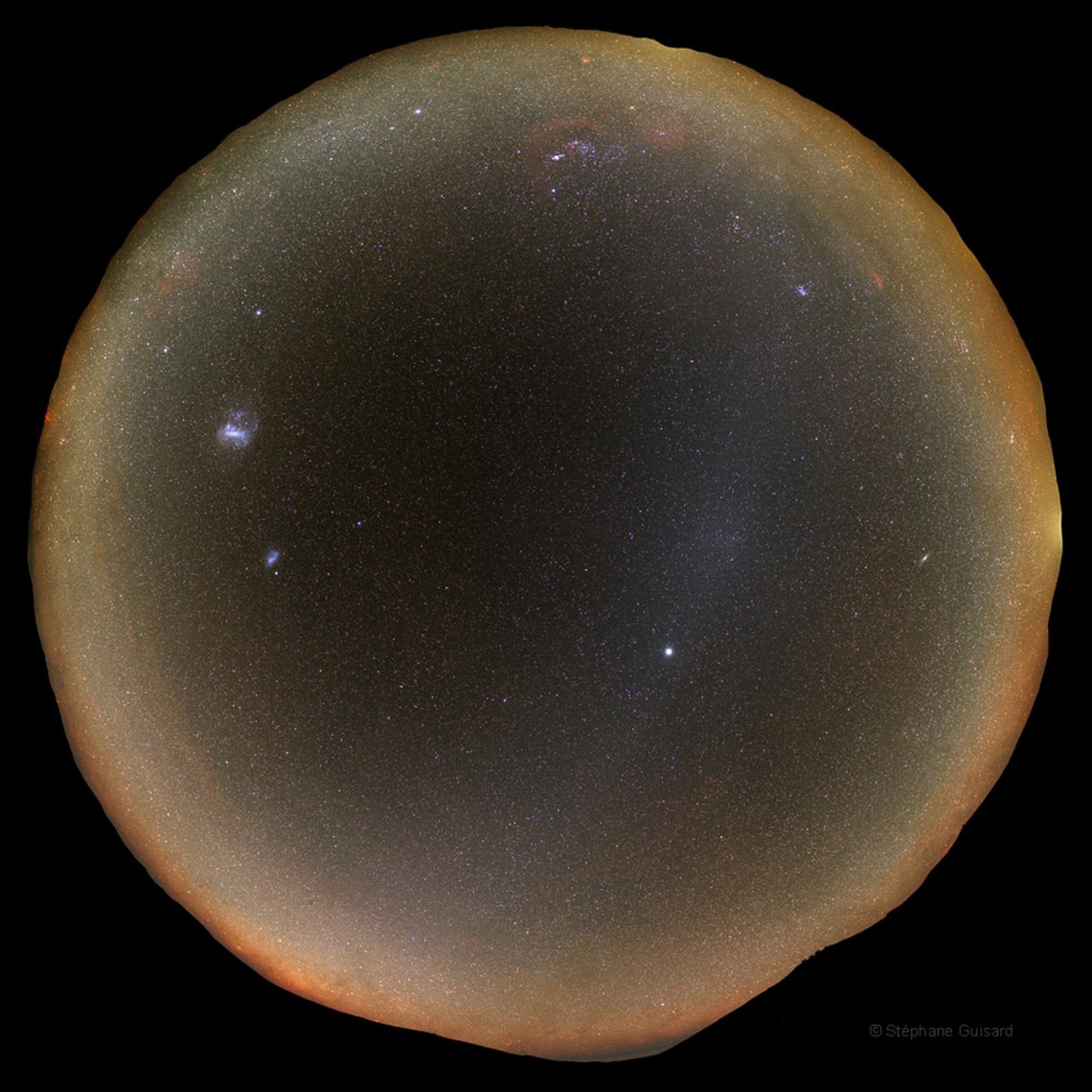 Picture of the entire night sky over northern Chile.