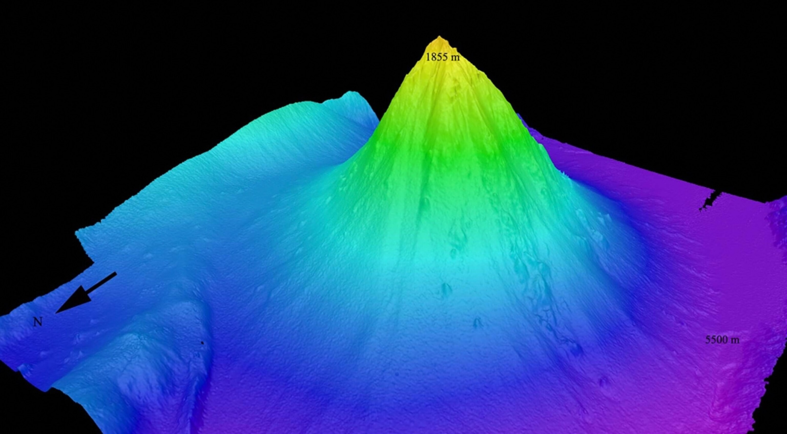 Picture of a map of the Kawio Barat underwater volcano